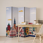 MEMORY OF RIGA 5-Panel Room Divider