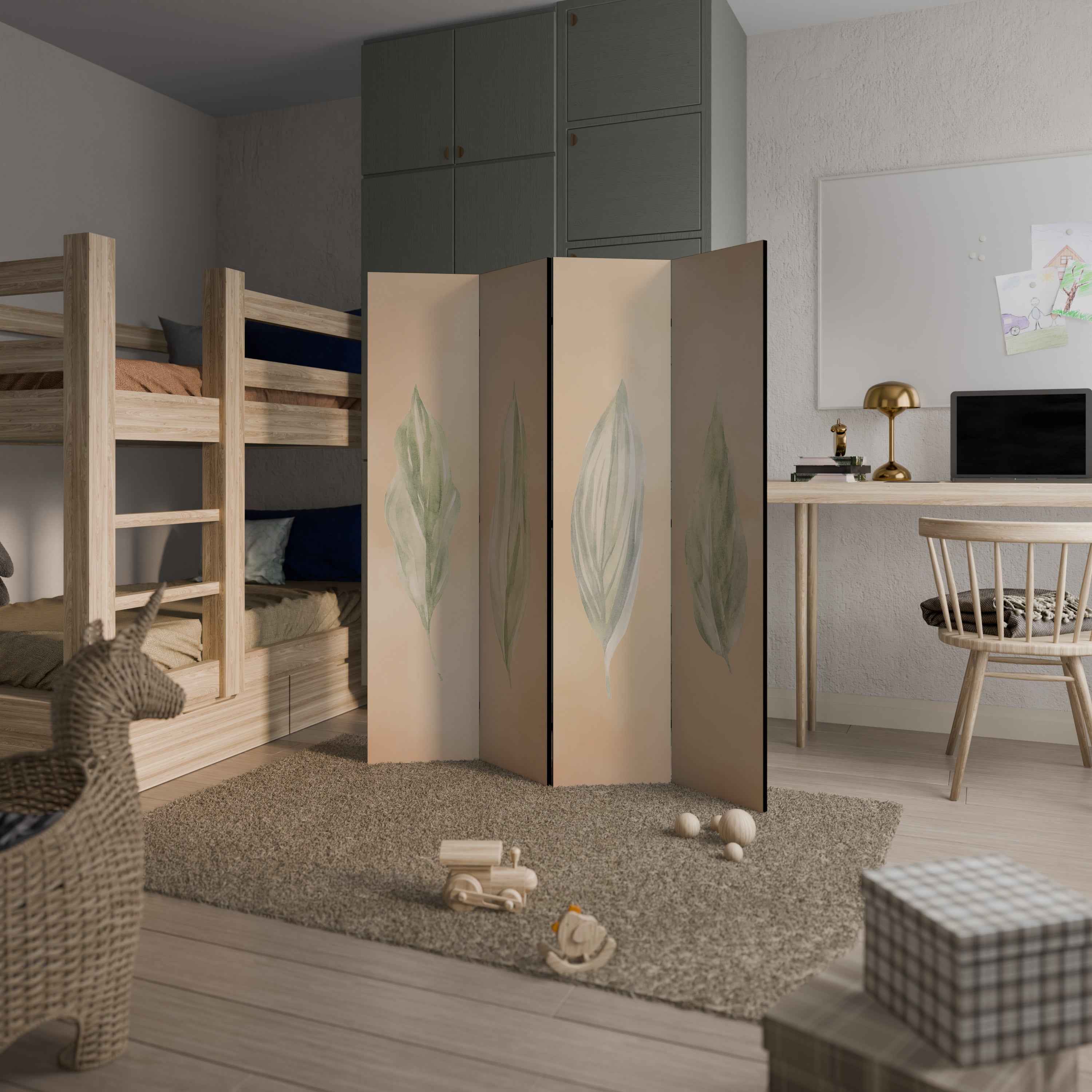 LEAFY HARMONY 4-Panel Room Divider