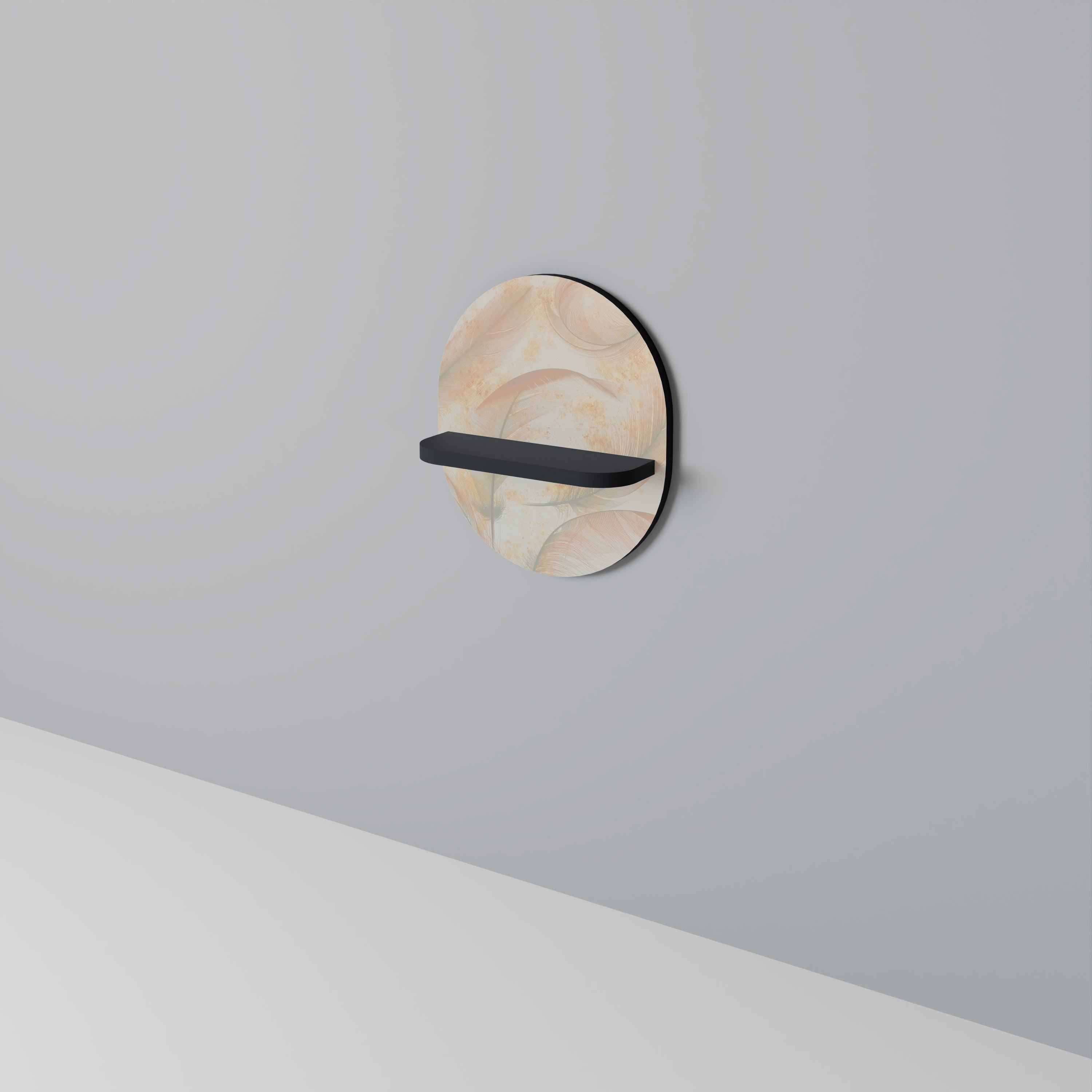 Οβάλ Ράφι AURA OF LIGHT σε Μαύρο Φινίρισμα