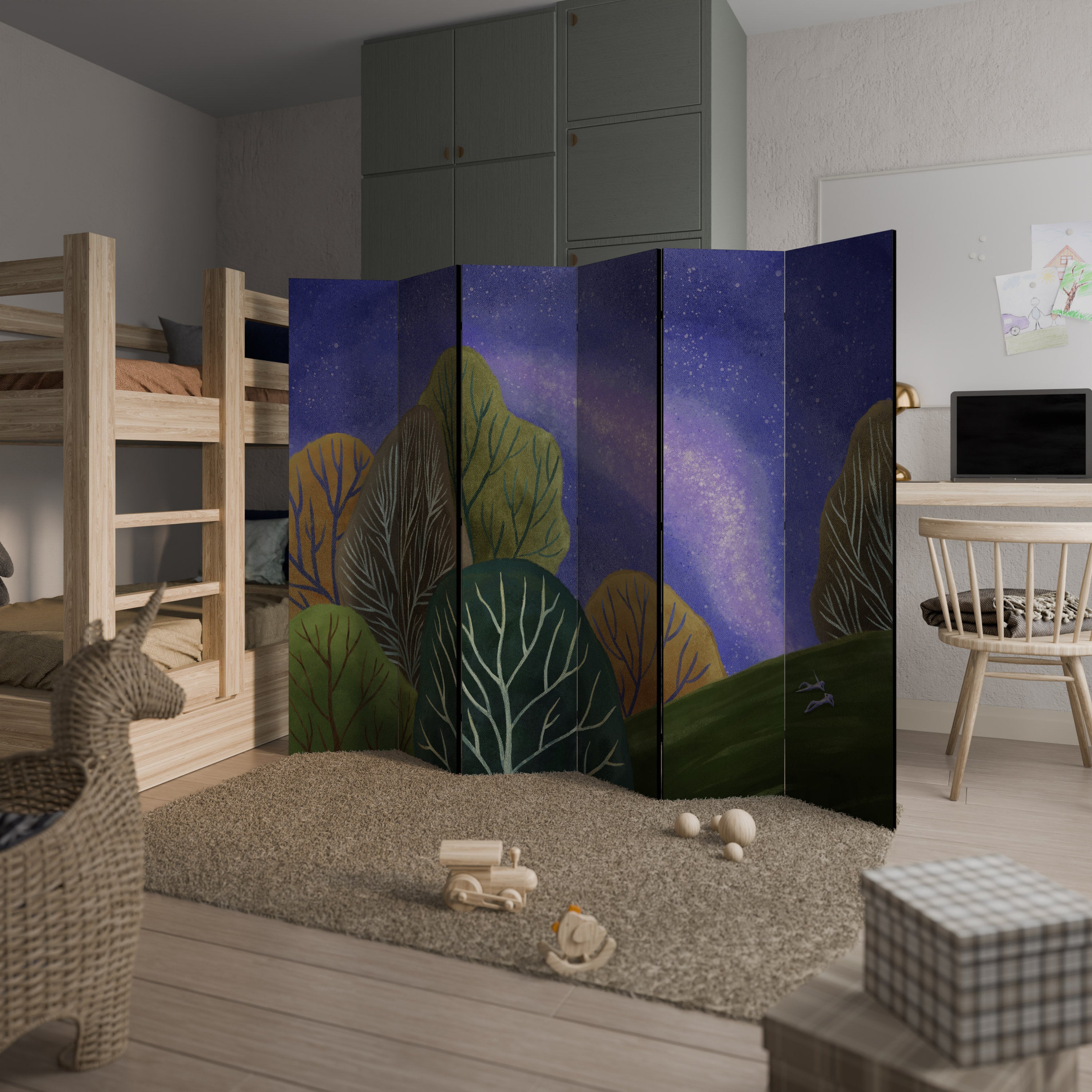 STARLIT VIBE 6-Panel Room Divider