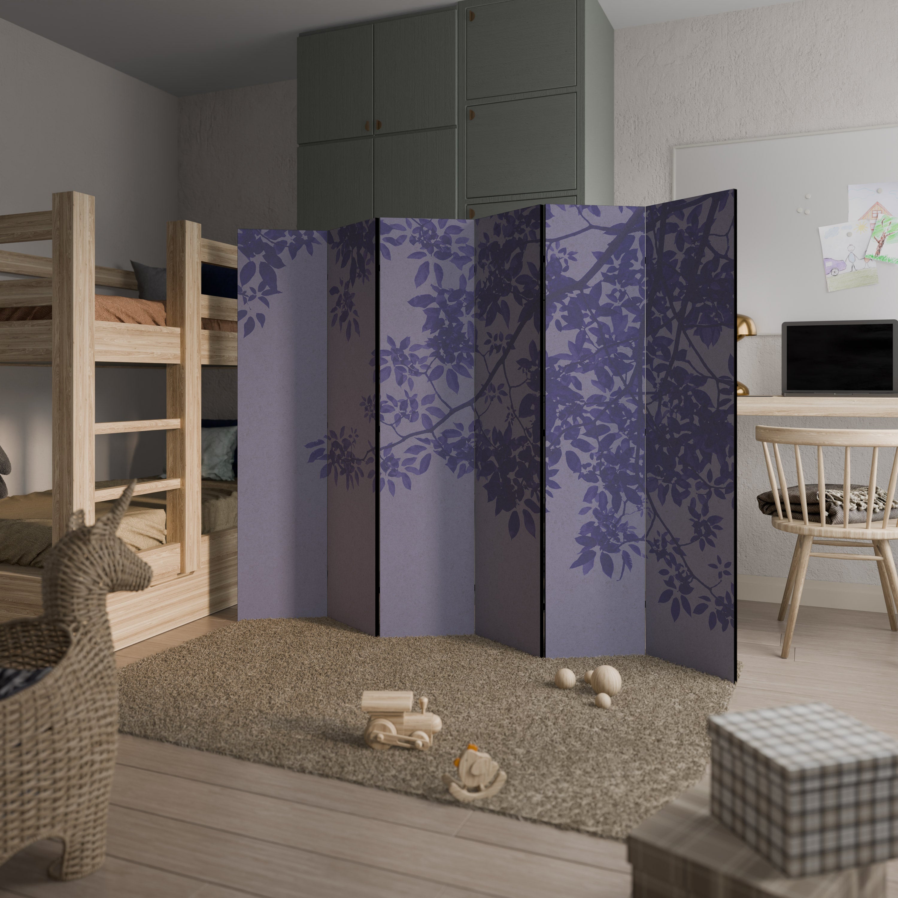 ELEGANT LEAFY VEIL 6-Panel Room Divider