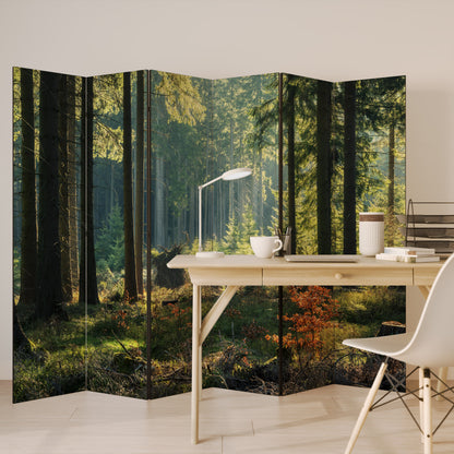 SUNLIT FOREST SERENADE 6-Panel Room Divider