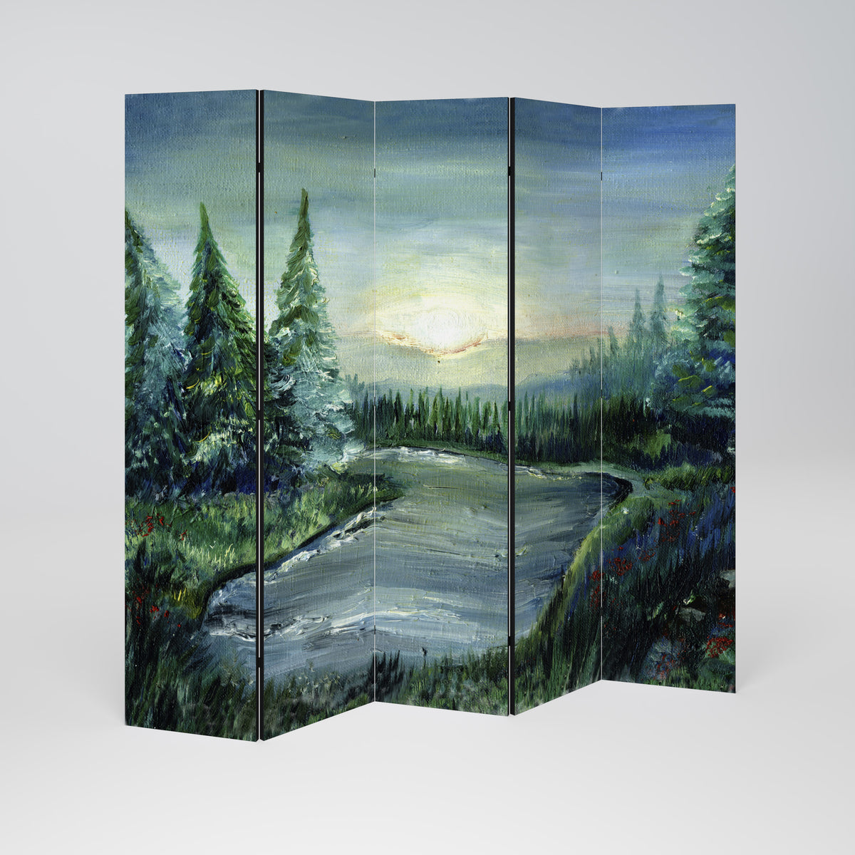 FOREST SUNSET Παραβάν με 5 πάνελ