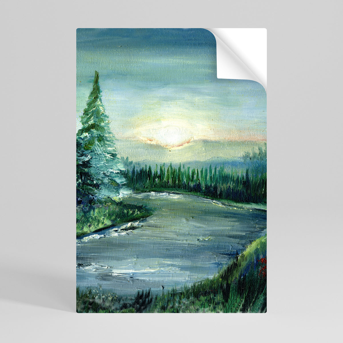 FOREST SUNSET Αυτοκόλλητη Αφίσα κάθετη