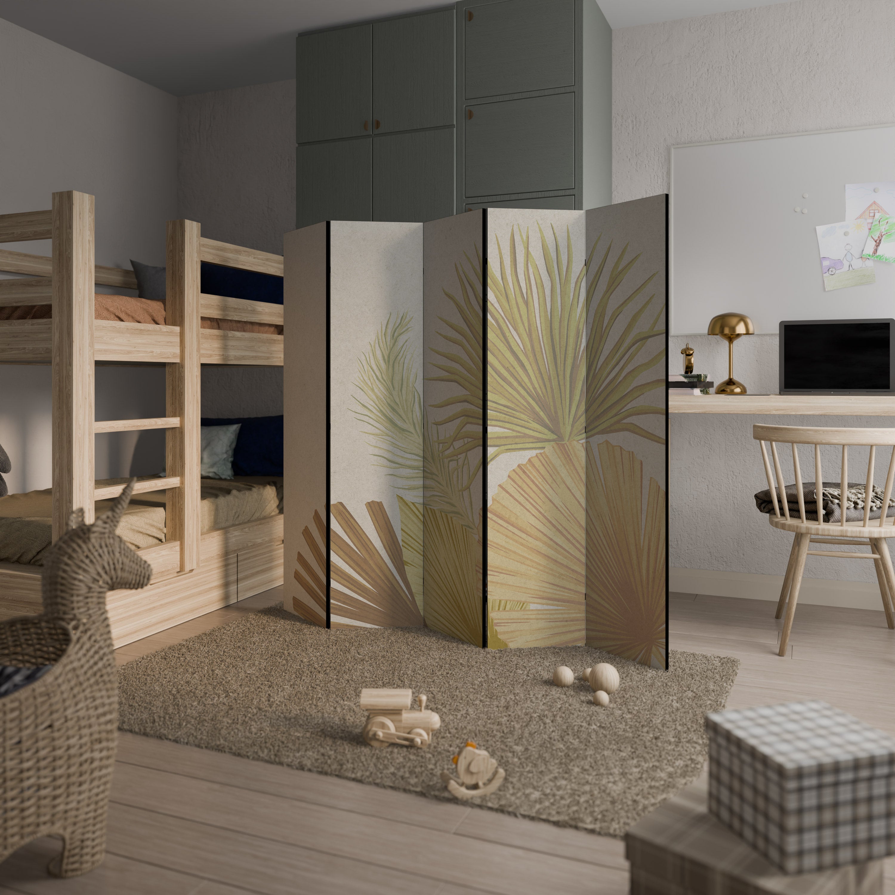 TROPICAL OUTBREAK 5-Panel Room Divider