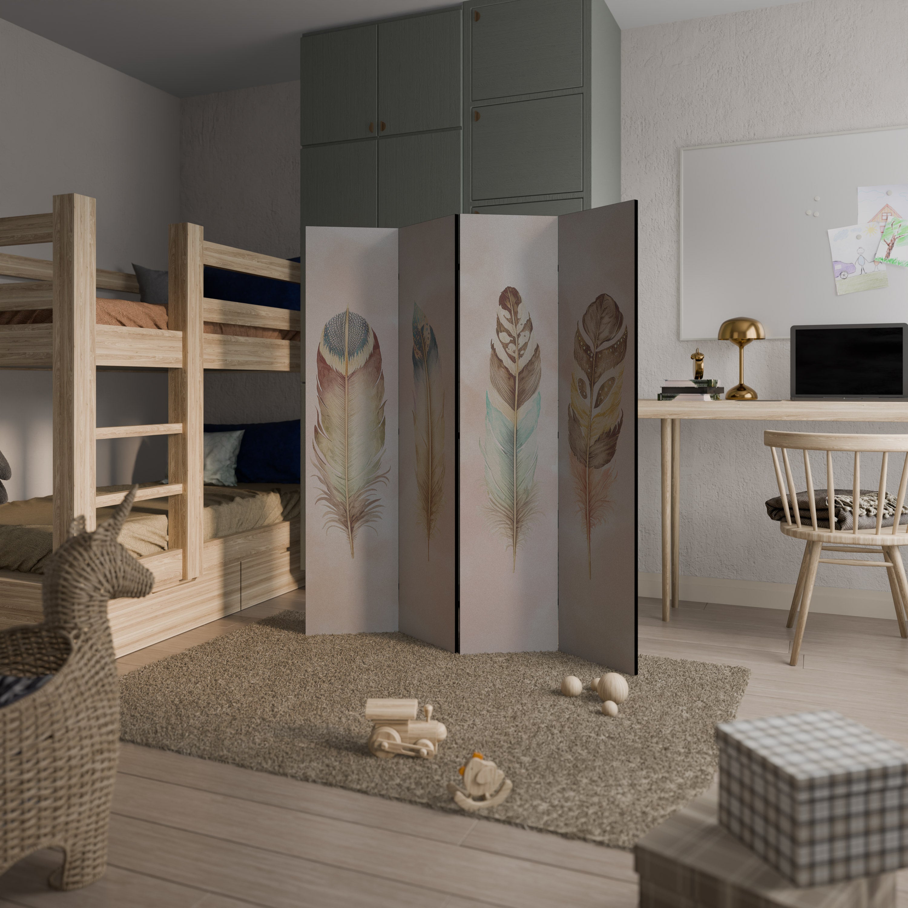 THE DELIQUESCE Decorative 4-Panel Room Divider