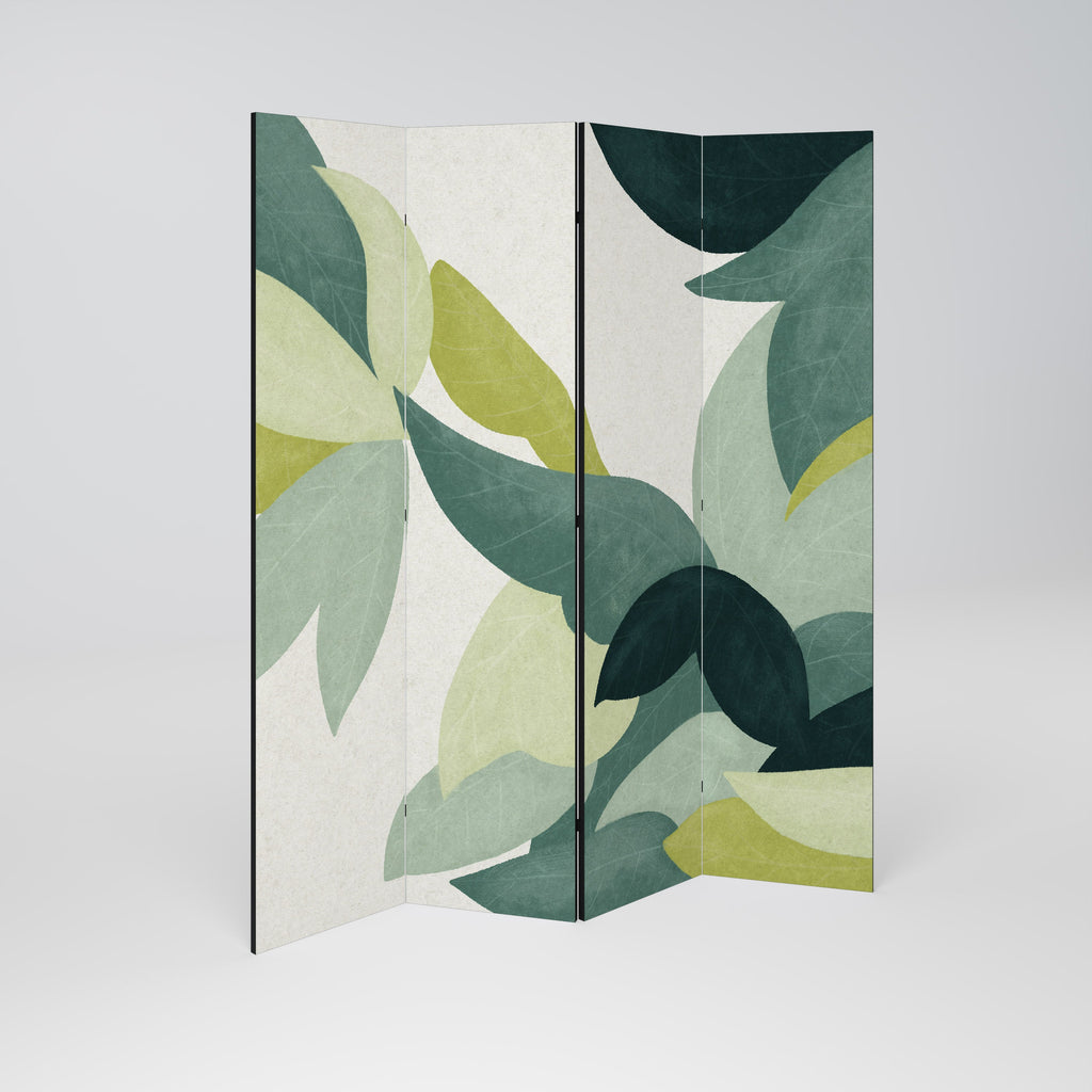 LEAFY VIBRATION Decorative 4-Panel Room Divider
