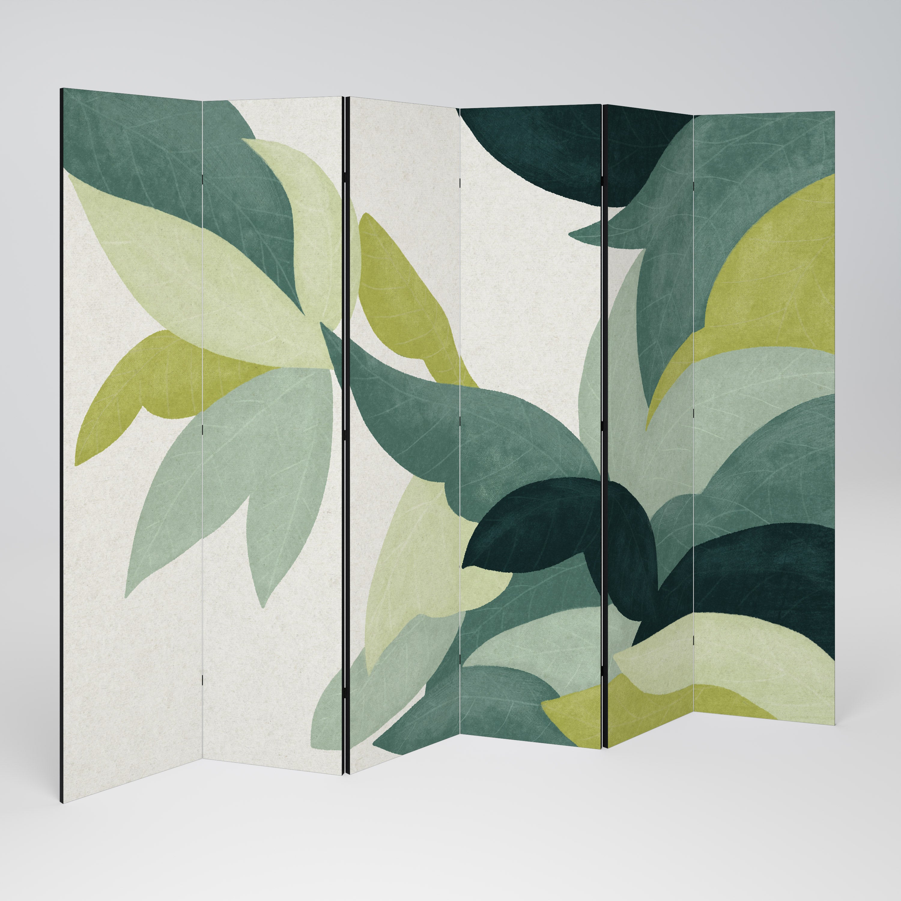 LEAFY VIBRATION 6-Panel Room Divider