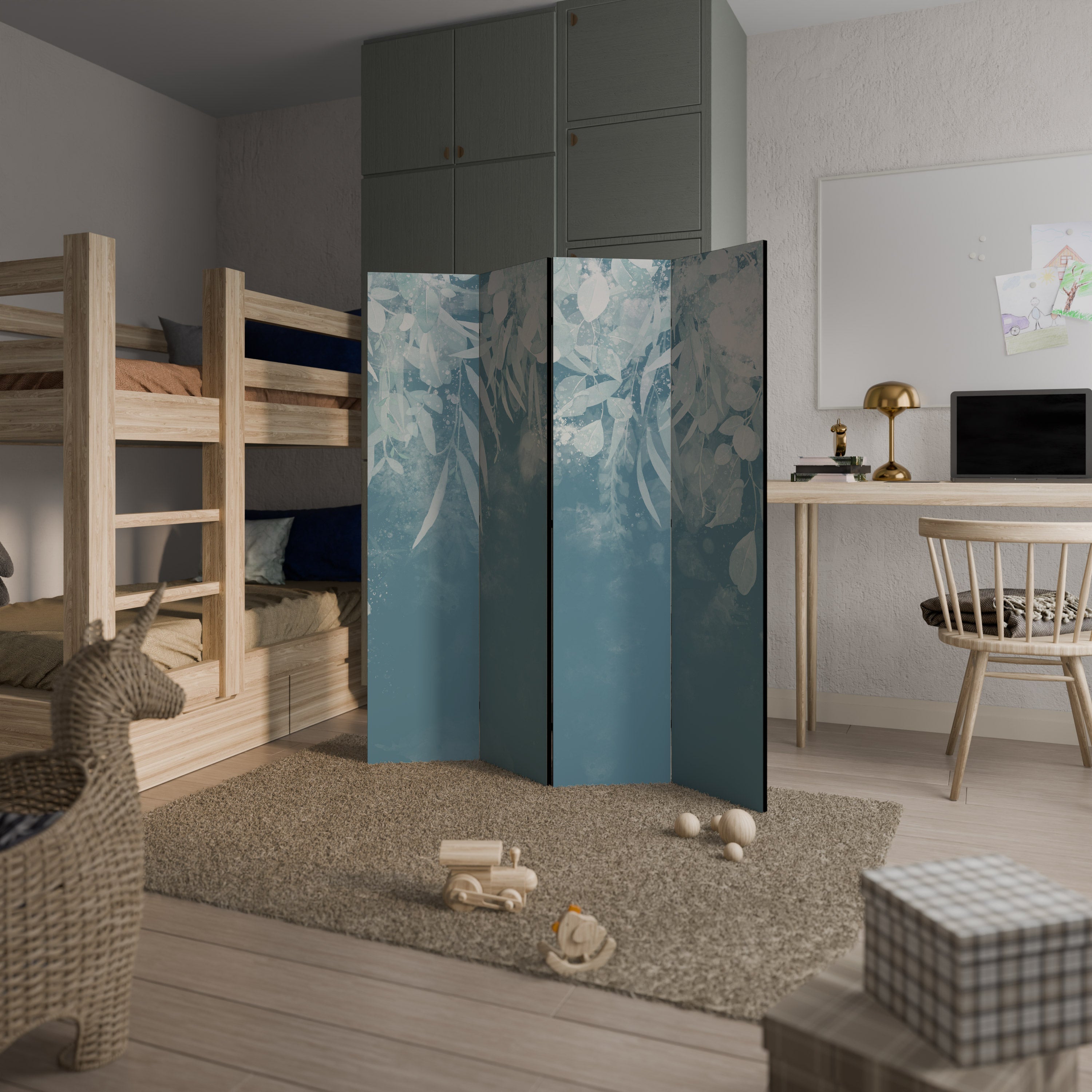 ELEGANT NATURES EMBRACE Decorative 4-Panel Room Divider