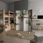 GORGEOUS ORANGE 5-Panel Room Divider