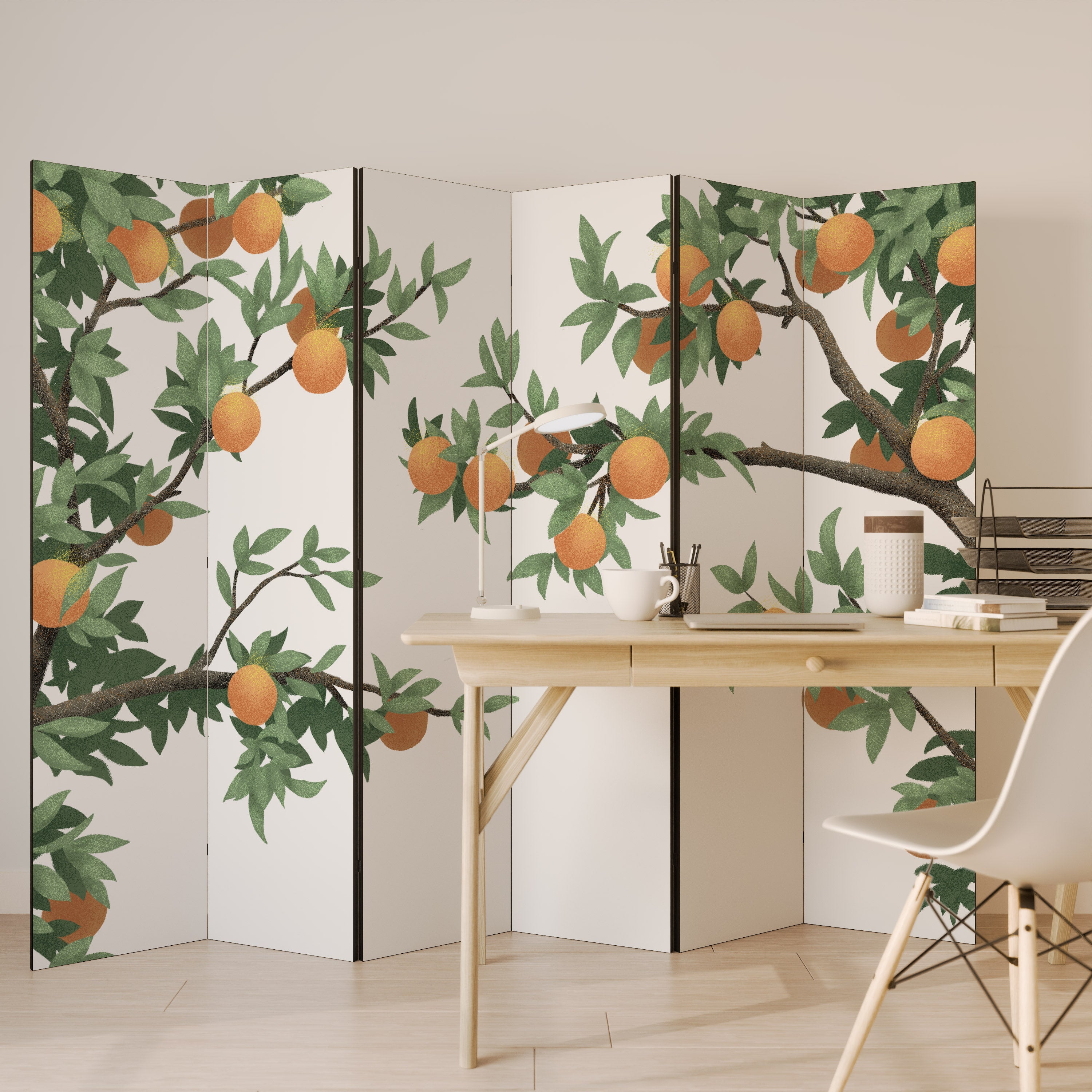 GORGEOUS ORANGE Παραβάν με 6 πάνελ