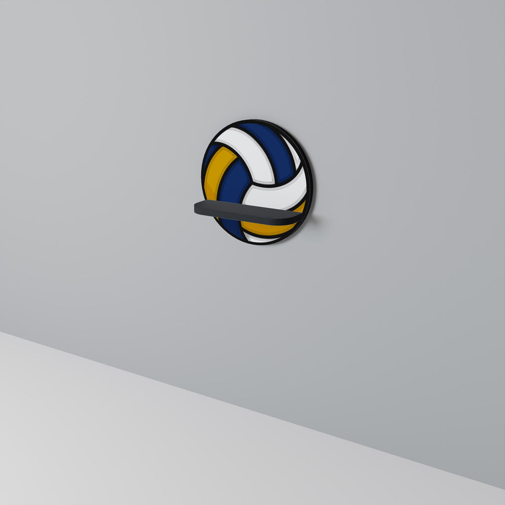 Στρογγυλό ράφι VOLLEYBALL HEED σε μαύρο φινίρισμα
