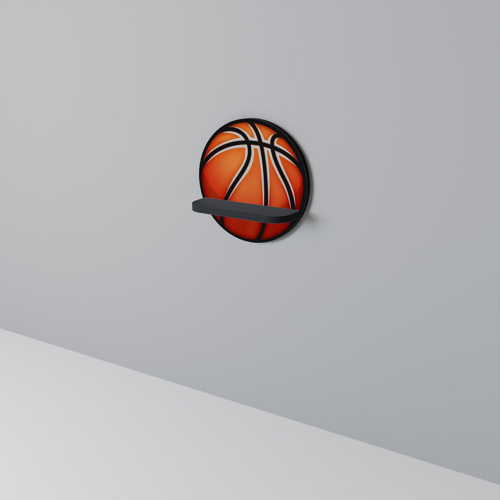 Στρογγυλό ράφι τέχνης BASKETBALL LUST σε μαύρο φινίρισμα