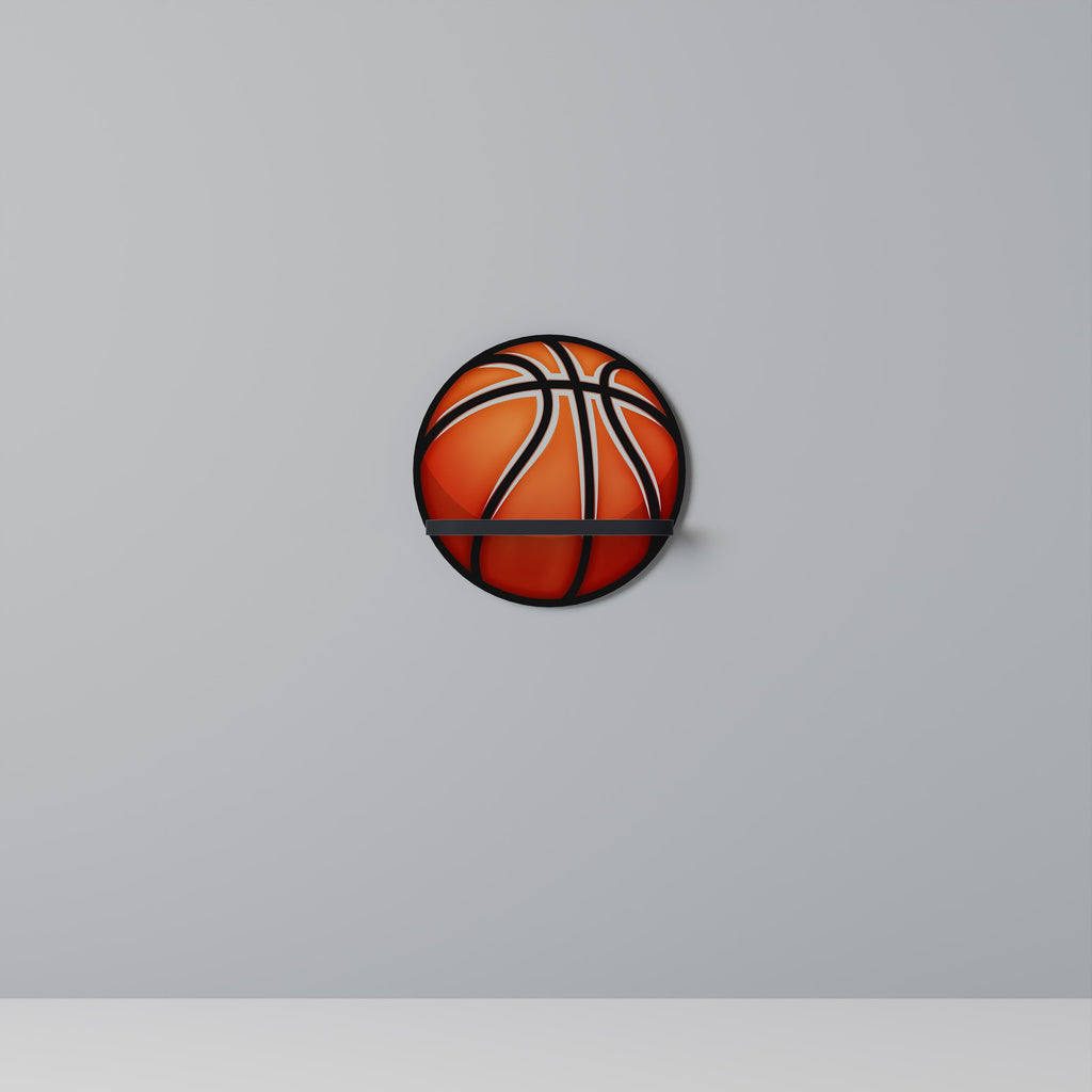 Στρογγυλό ράφι τέχνης BASKETBALL LUST σε μαύρο φινίρισμα