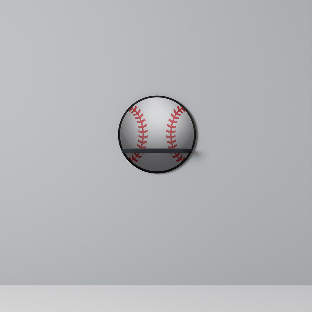 Στρογγυλό ράφι τέχνης BASEBALL AllLURE σε μαύρο φινίρισμα
