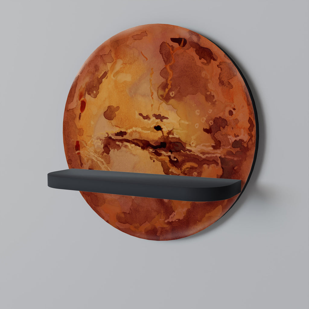 Στρογγυλό ράφι MARS TREAD σε μαύρο φινίρισμα