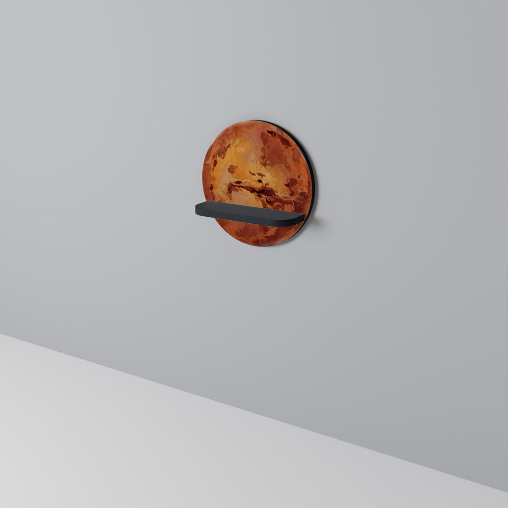 Στρογγυλό ράφι MARS TREAD σε μαύρο φινίρισμα