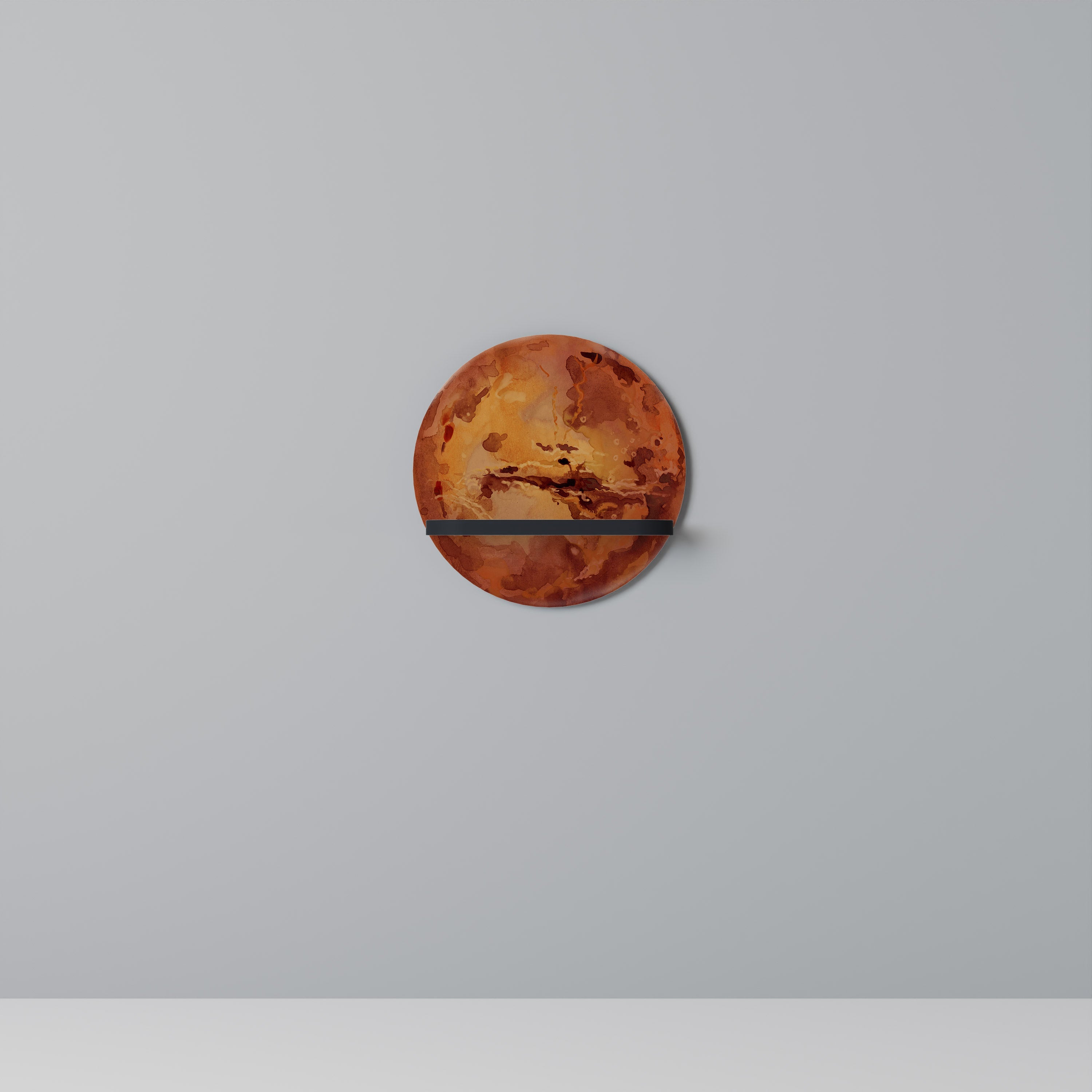 Στρογγυλό ράφι MARS TREAD σε μαύρο φινίρισμα