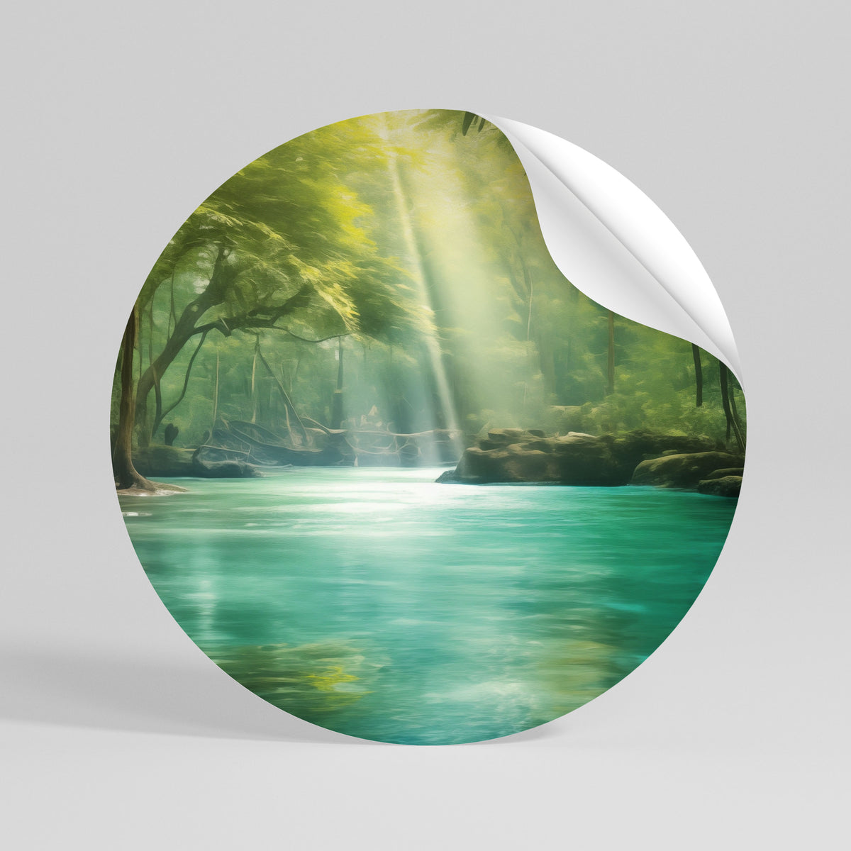 SERENE REFLECTIONS Αυτοκόλλητη Αφίσα στρογγυλή