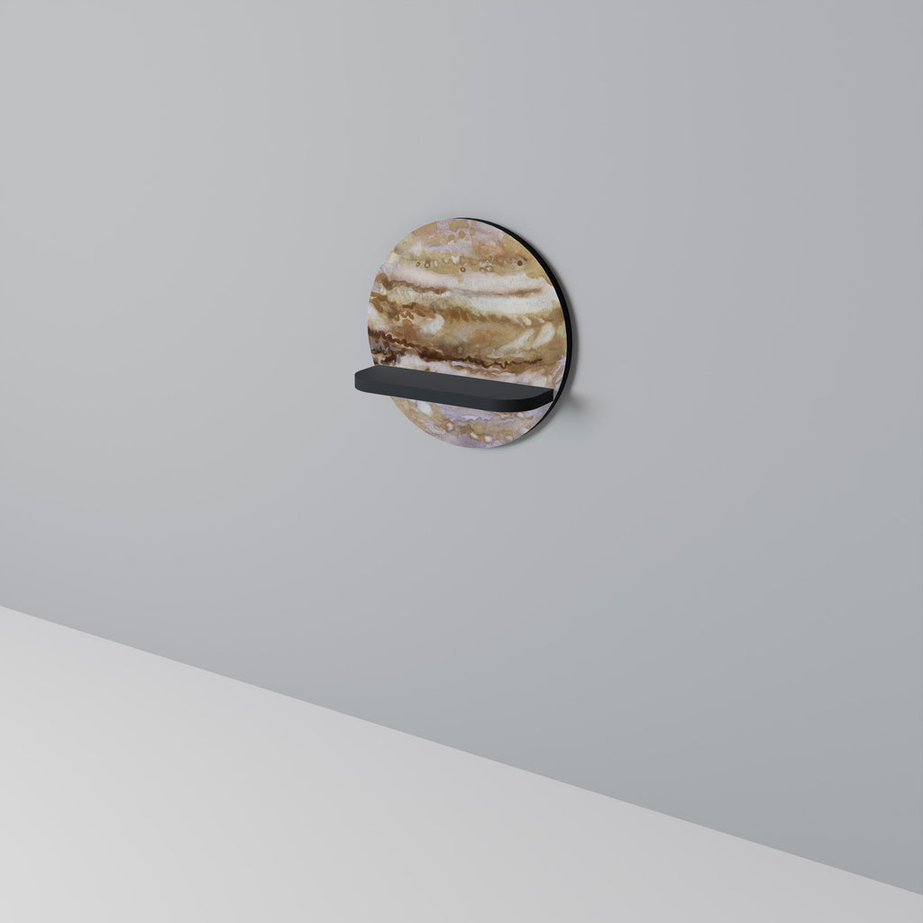Στρογγυλό ράφι τέχνης JUPITER WALK σε μαύρο φινίρισμα