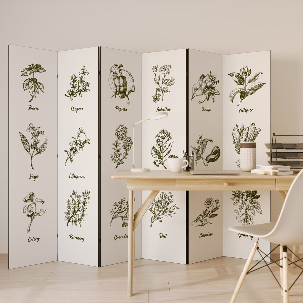 HERBAL FINESSE - ENG 6-Panel Room Divider