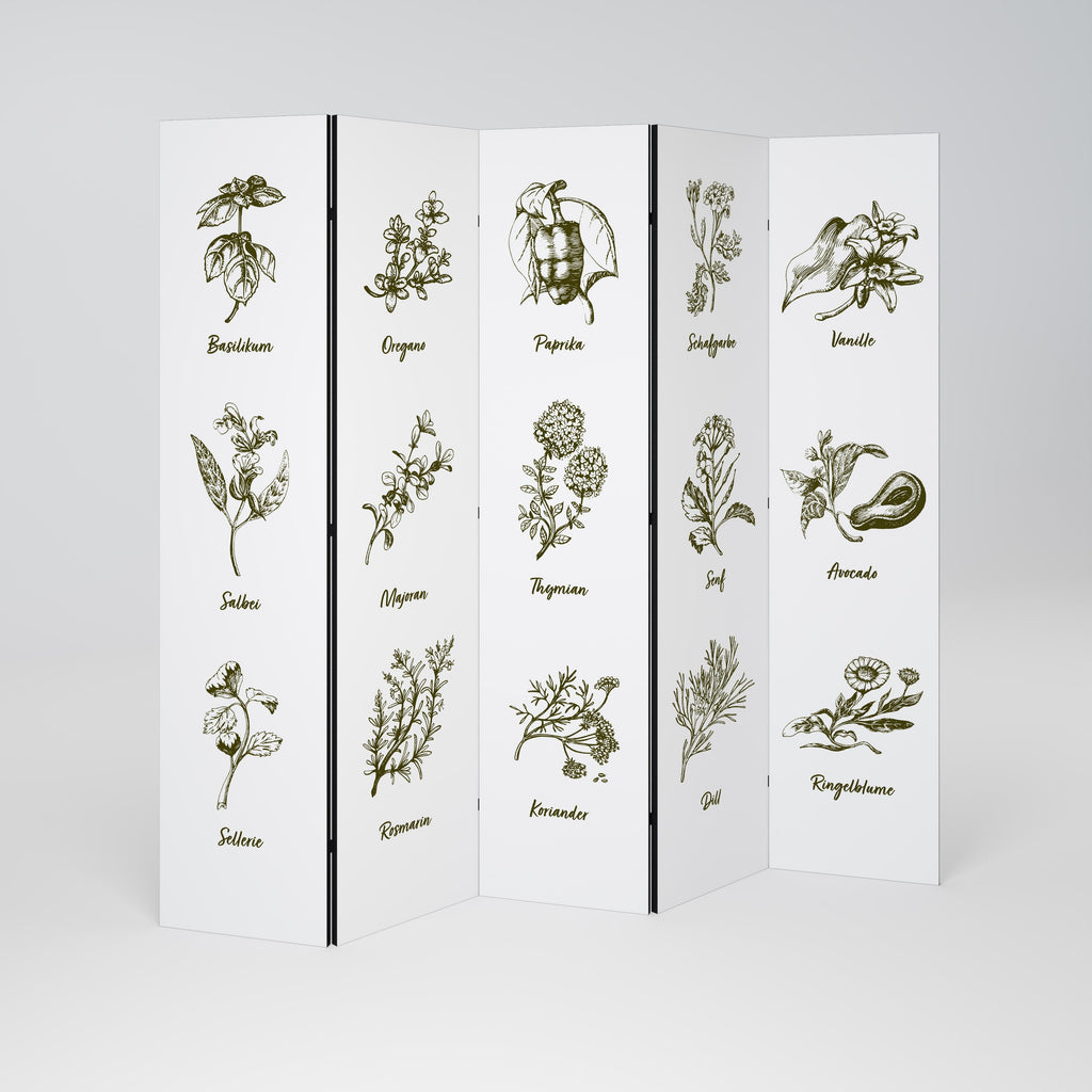 HERBAL FINESSE - DE Διακοσμητικό διαχωριστικό δωματίου 5 πάνελ