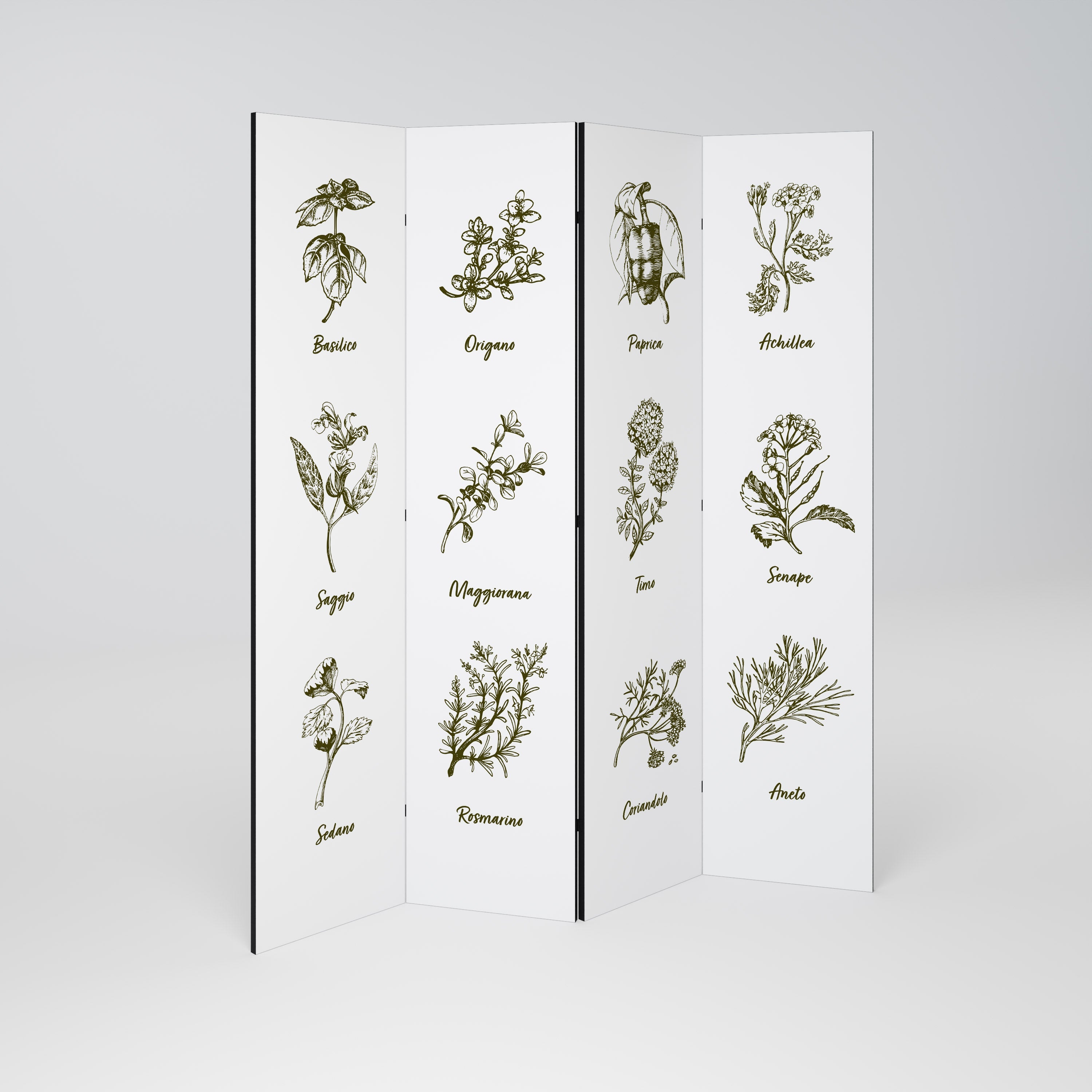 HERBAL FINESSE - IT Decorative 4-Panel Room Divider