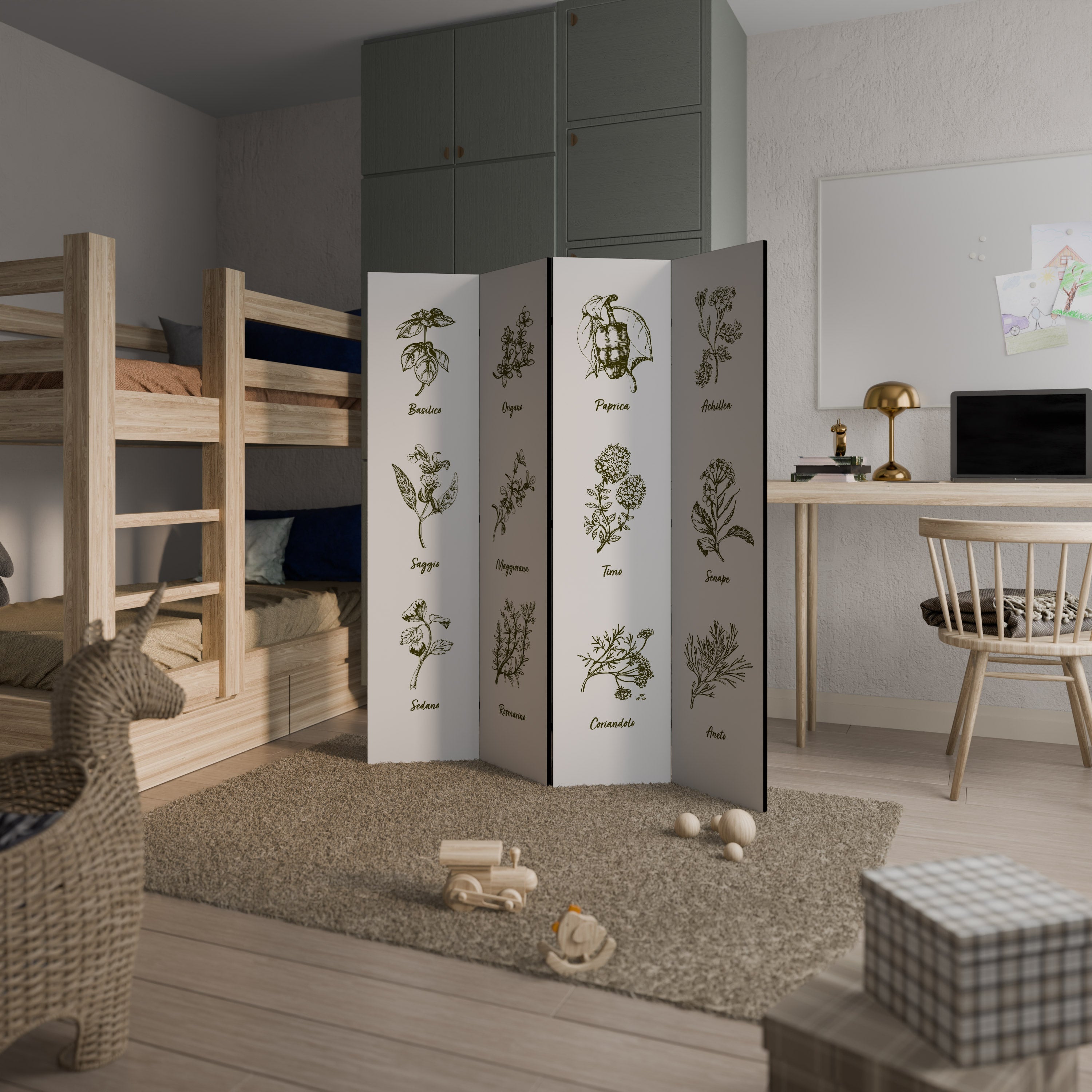 HERBAL FINESSE - IT Decorative 4-Panel Room Divider