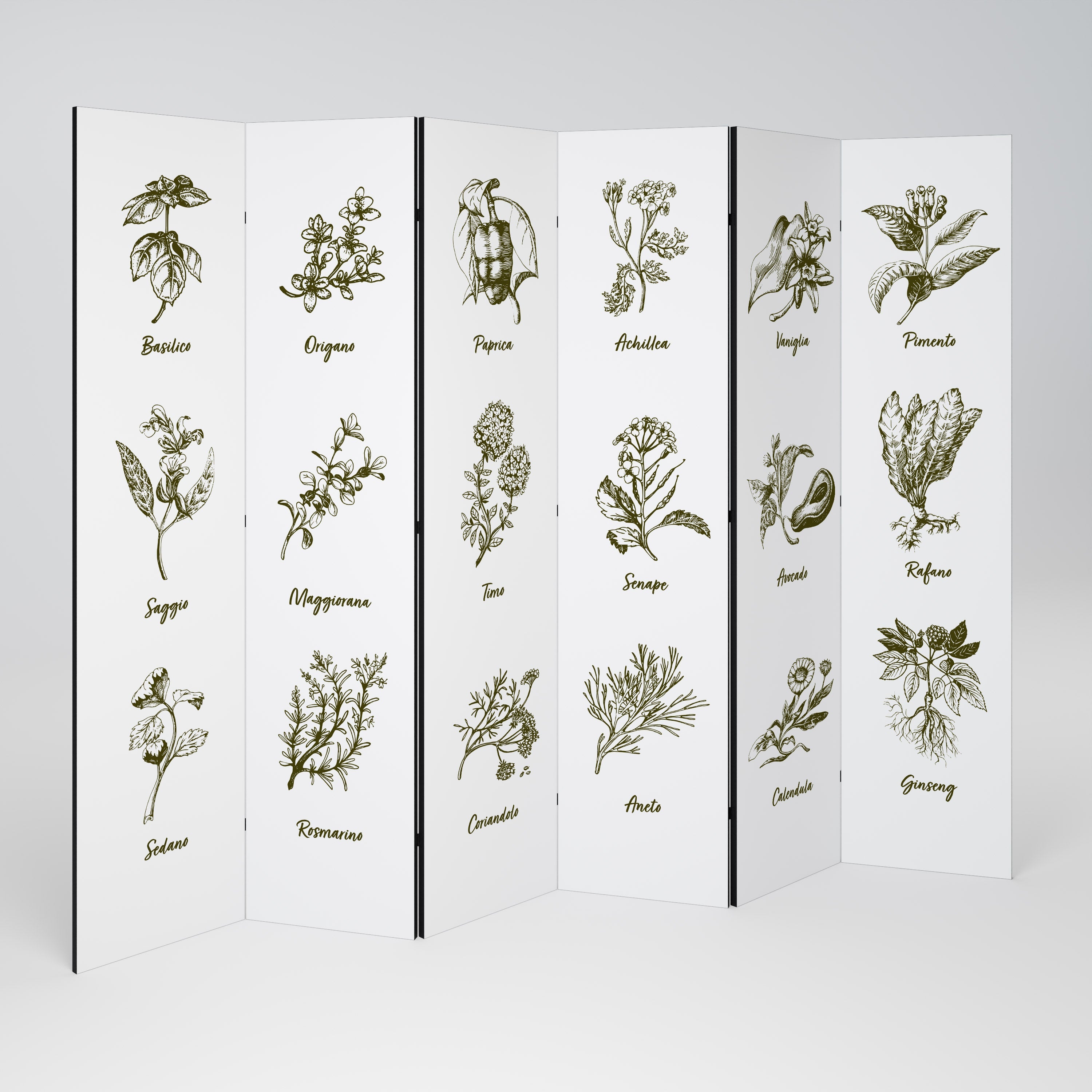 HERBAL FINESSE - Διακοσμητικό διαχωριστικό δωματίου 6 πάνελ IT