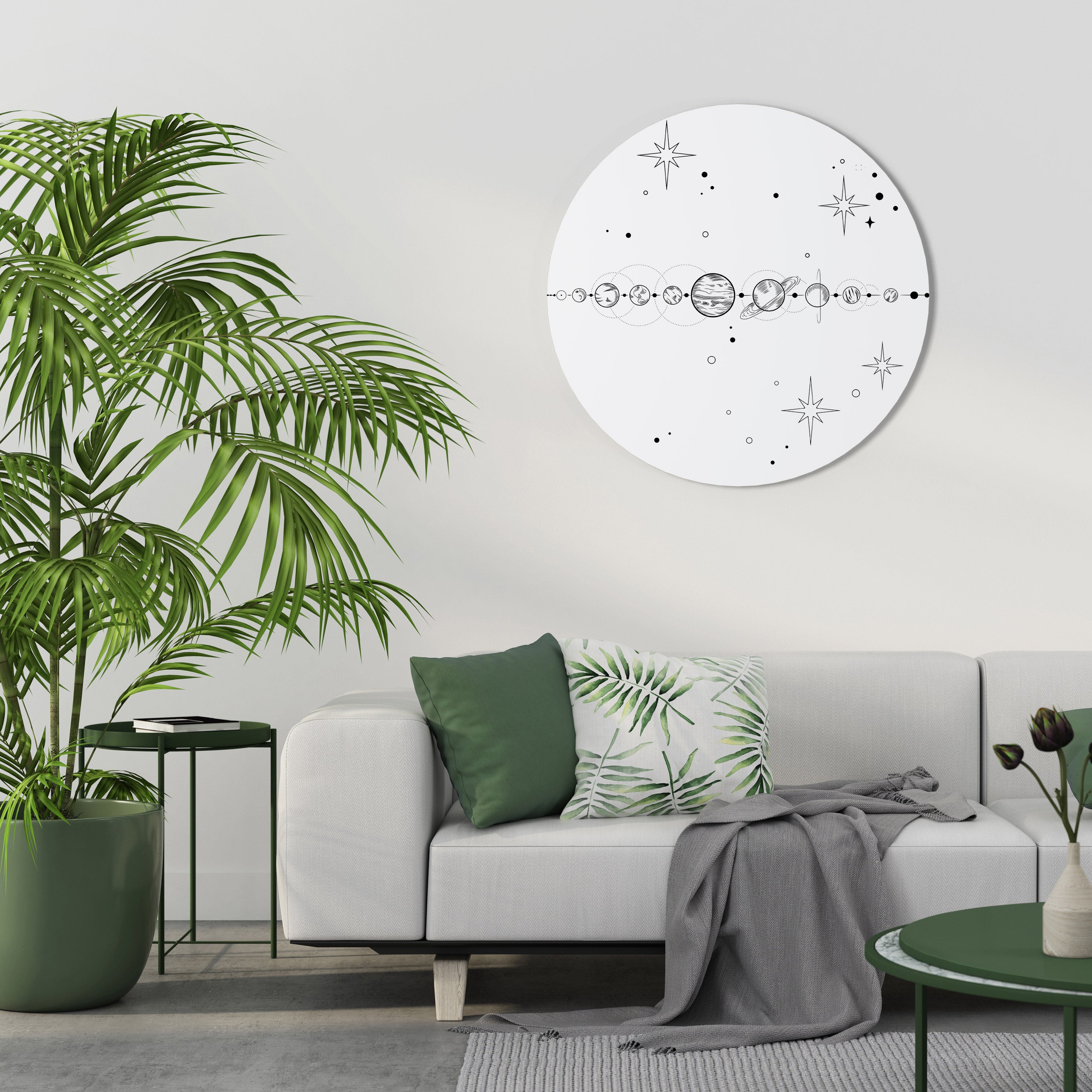 Στρογγυλή τέχνη τοίχου GALAXY OUTLINE