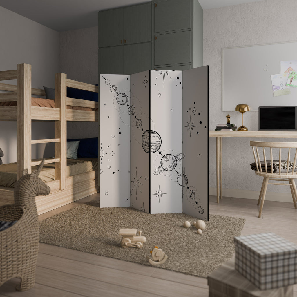 GALAXY OUTLINE Decorative 4-Panel Room Divider