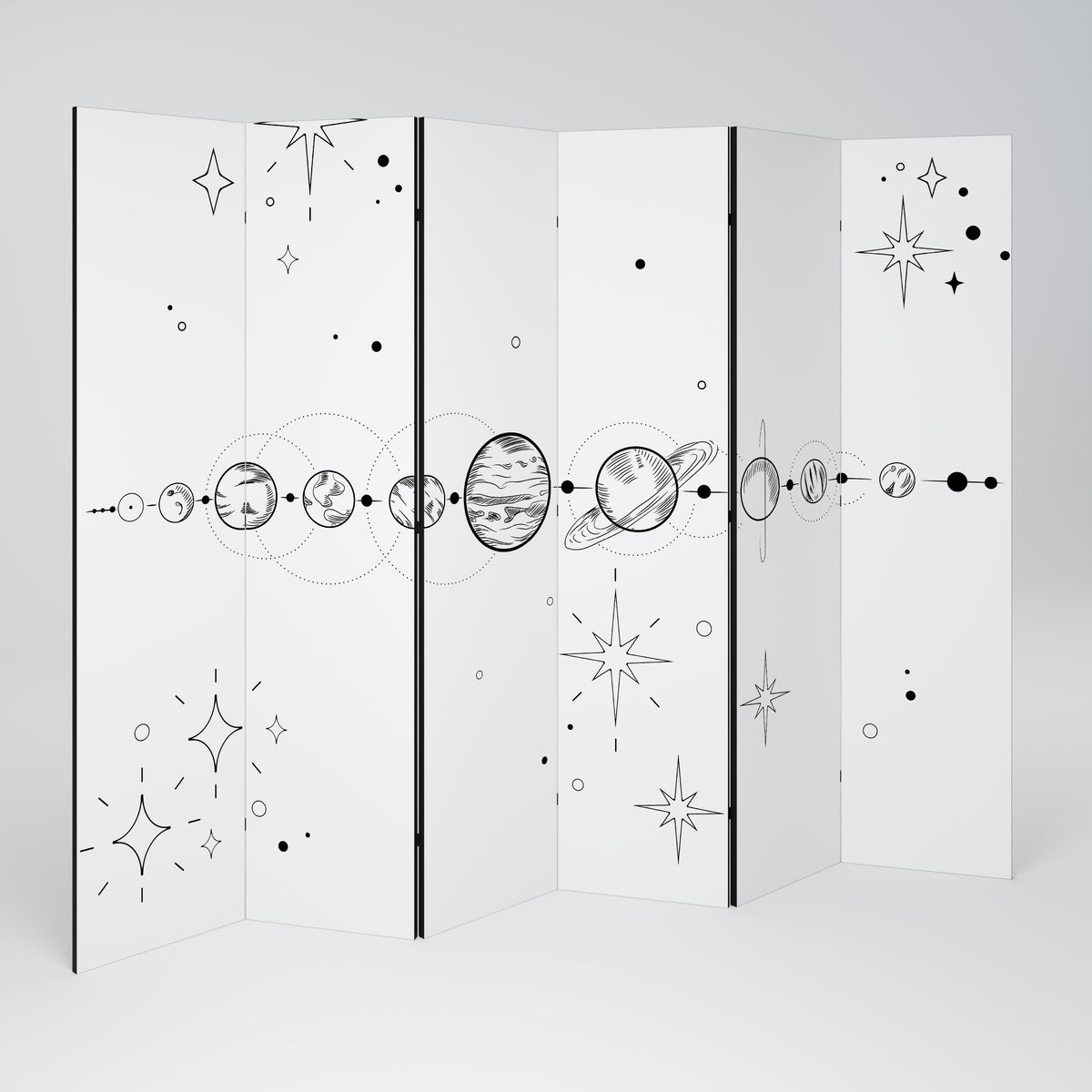 GALAXY OUTLINE 6-Panel Room Divider
