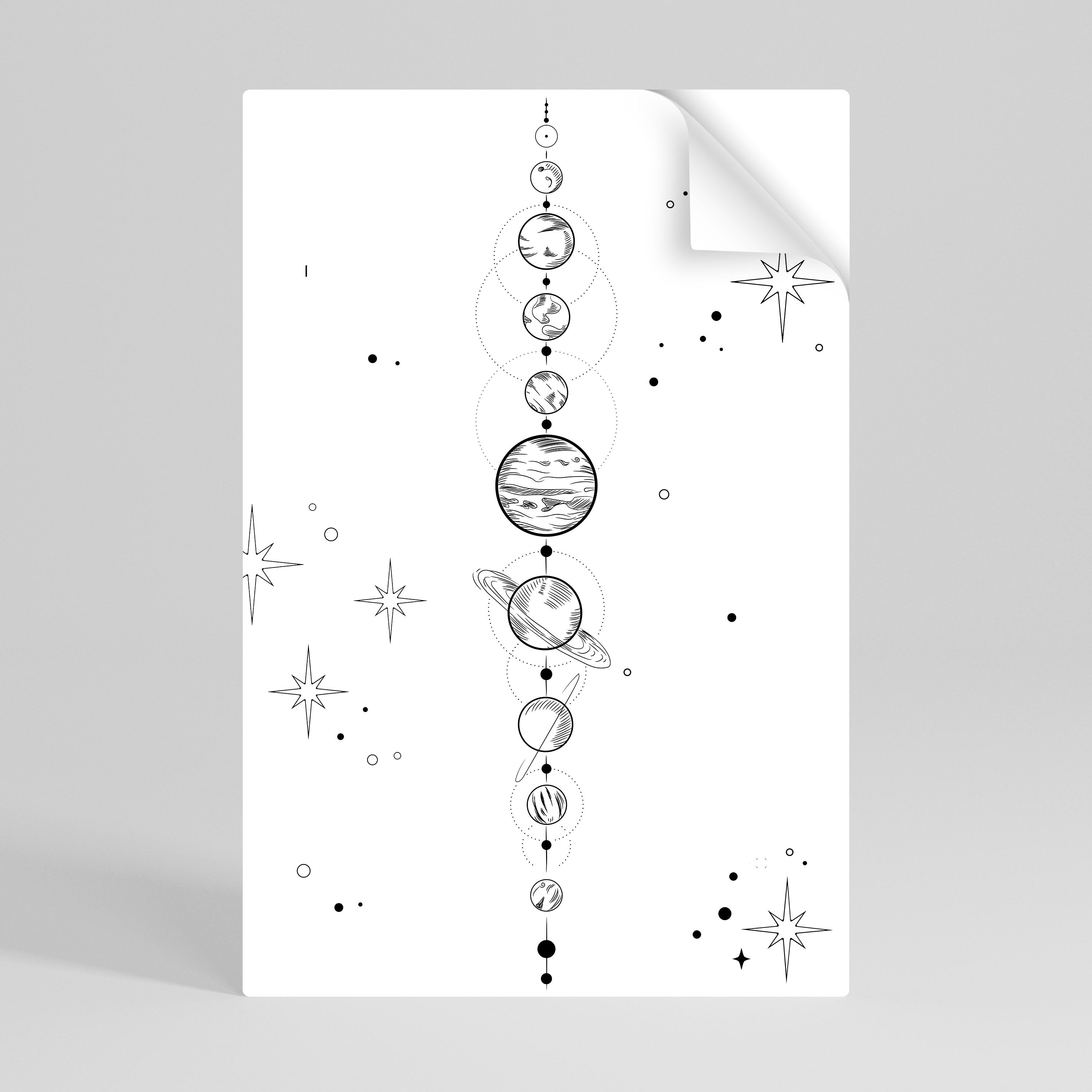 GALAXY OUTLINE Αυτοκόλλητη Αφίσα κάθετη