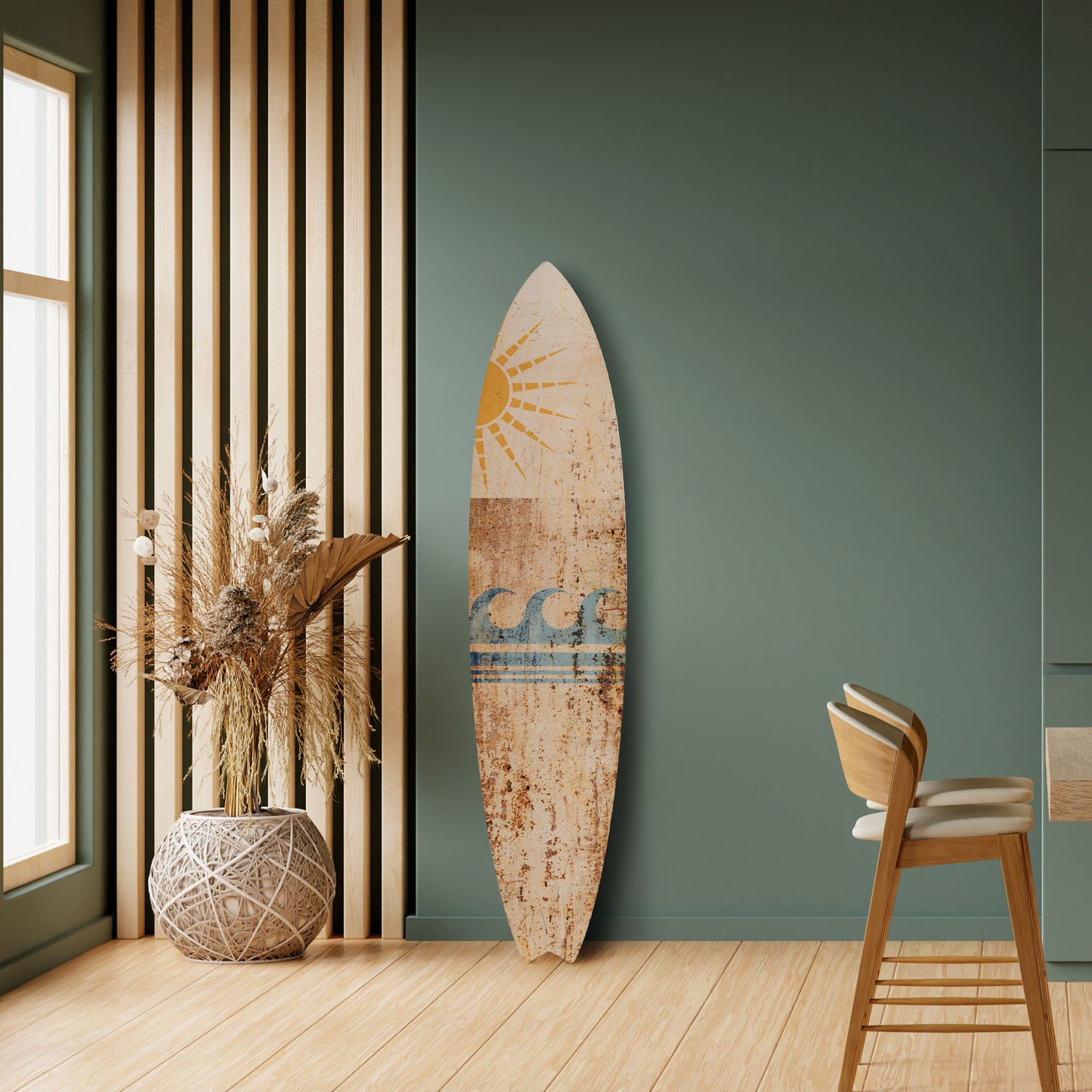 SUN-KISSED WAVES Διακοσμητική σανίδα Surf