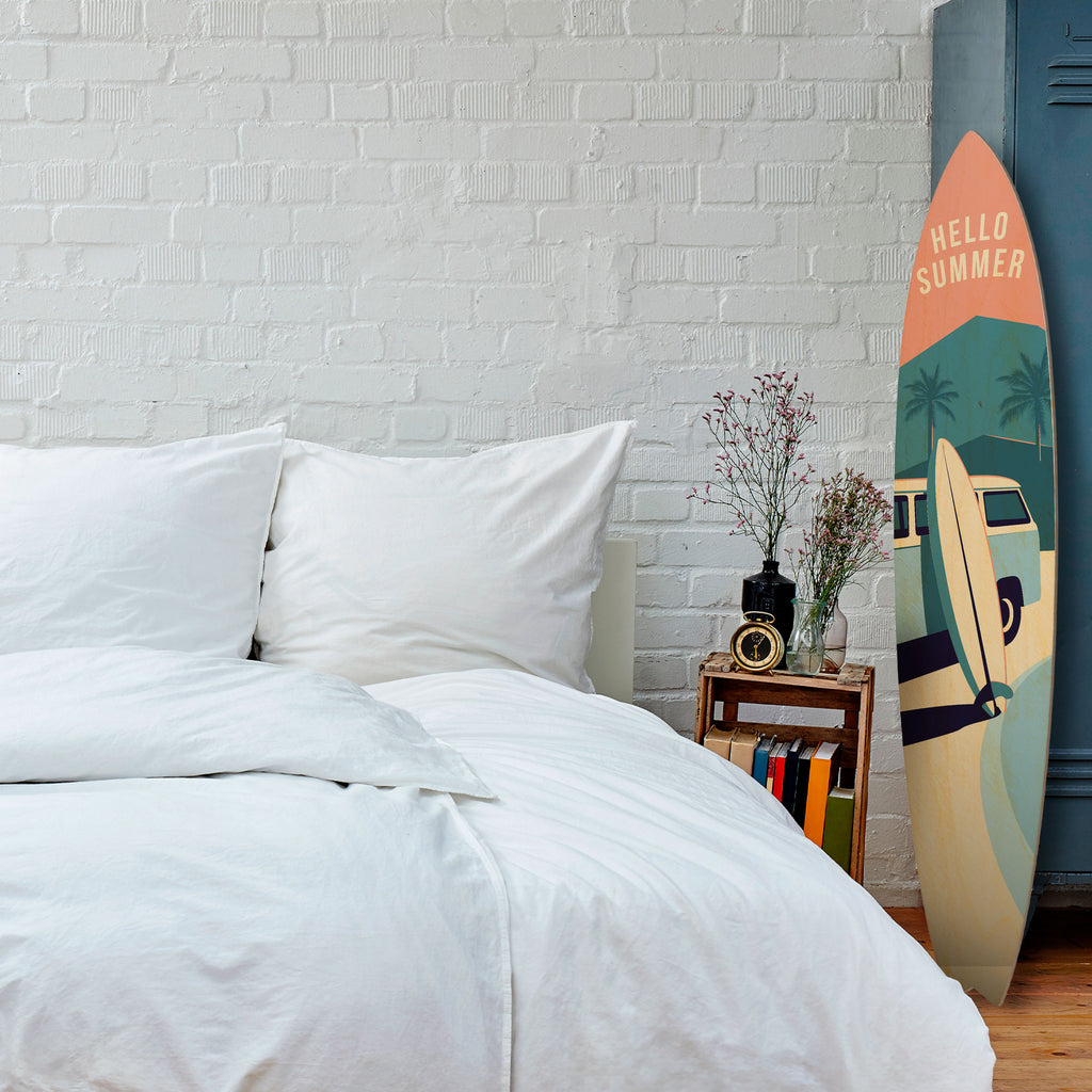 HELLO SUMMER Διακοσμητική σανίδα Surf