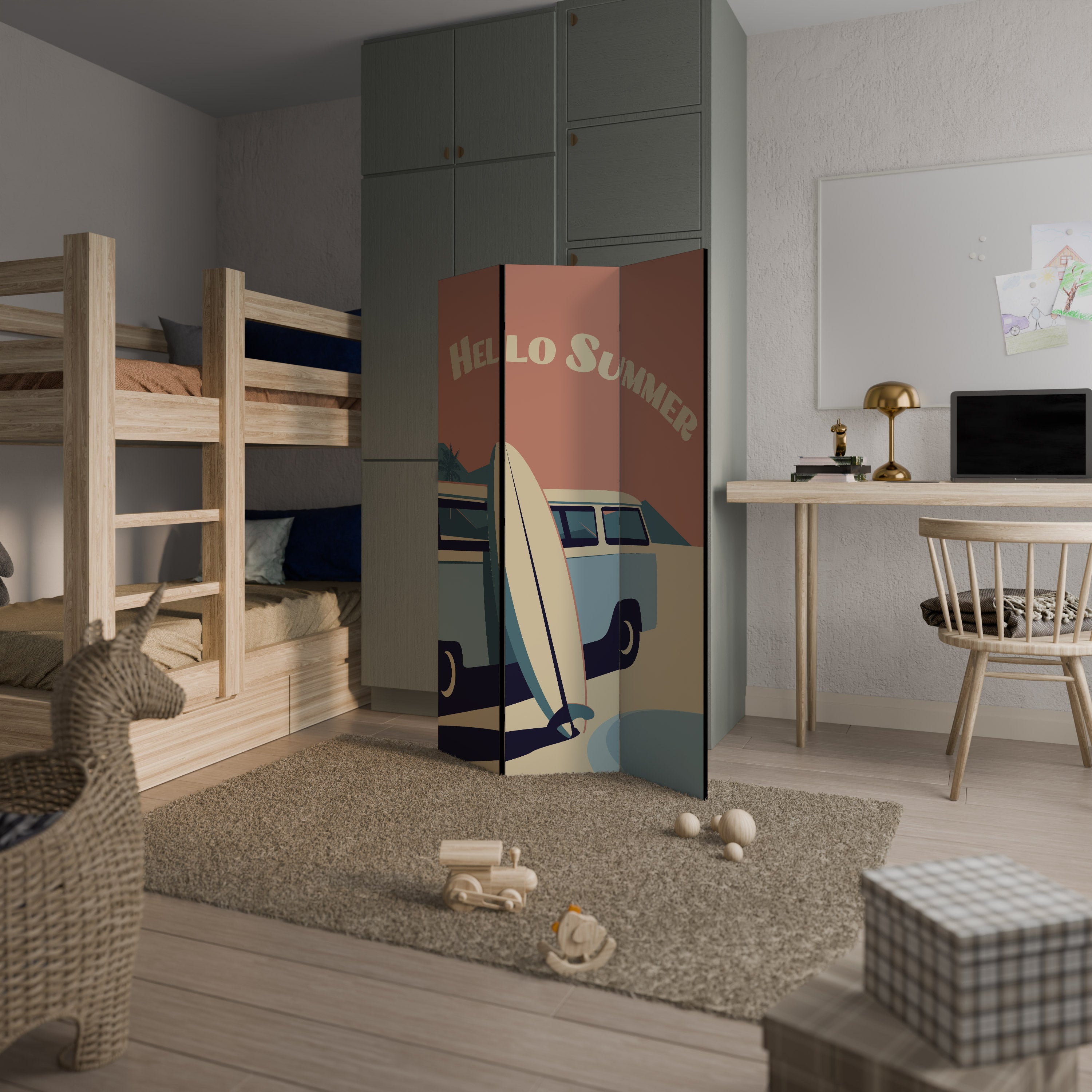 HELLO SUMMER 3-Panel Room Divider