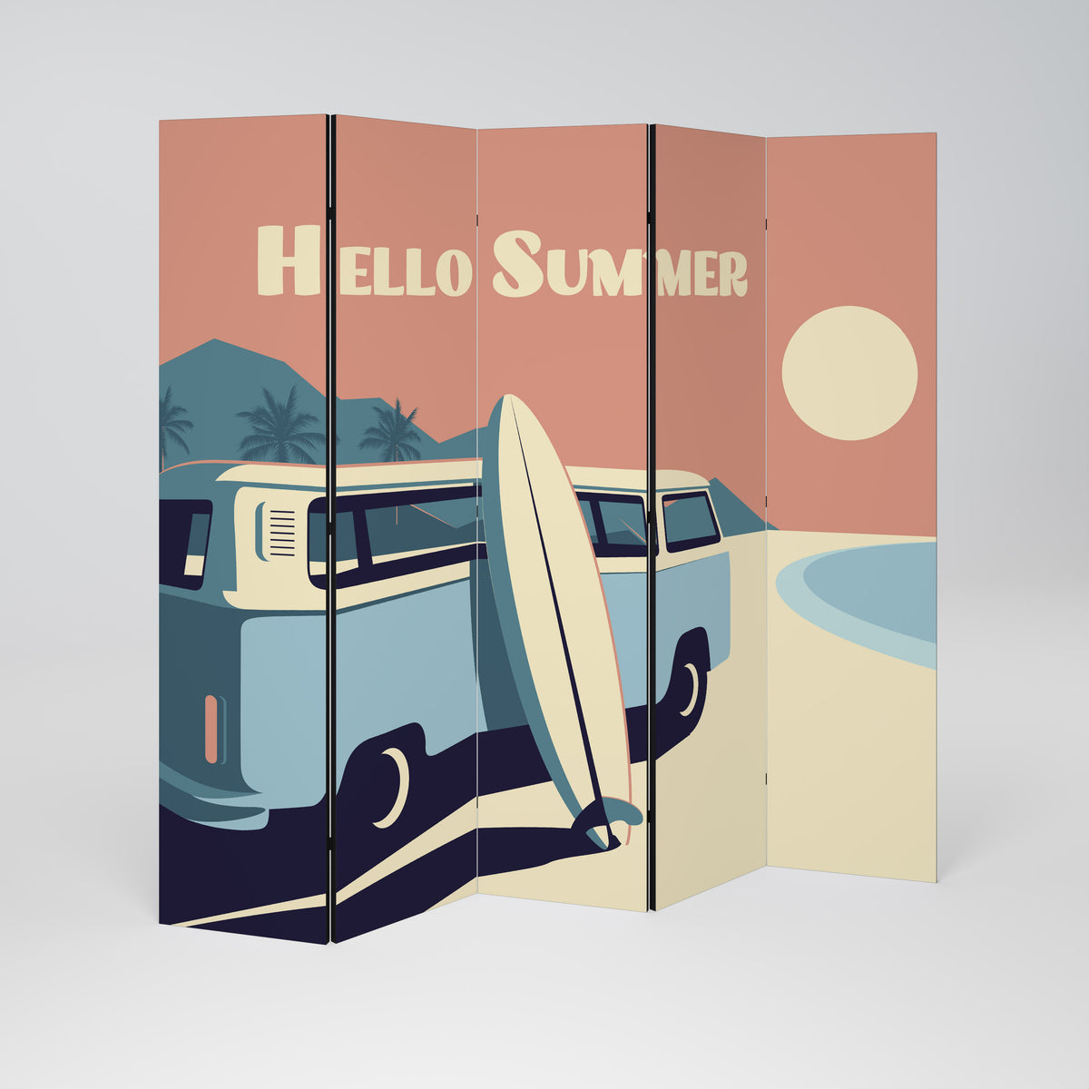 HELLO SUMMER Παραβάν με 5 πάνελ