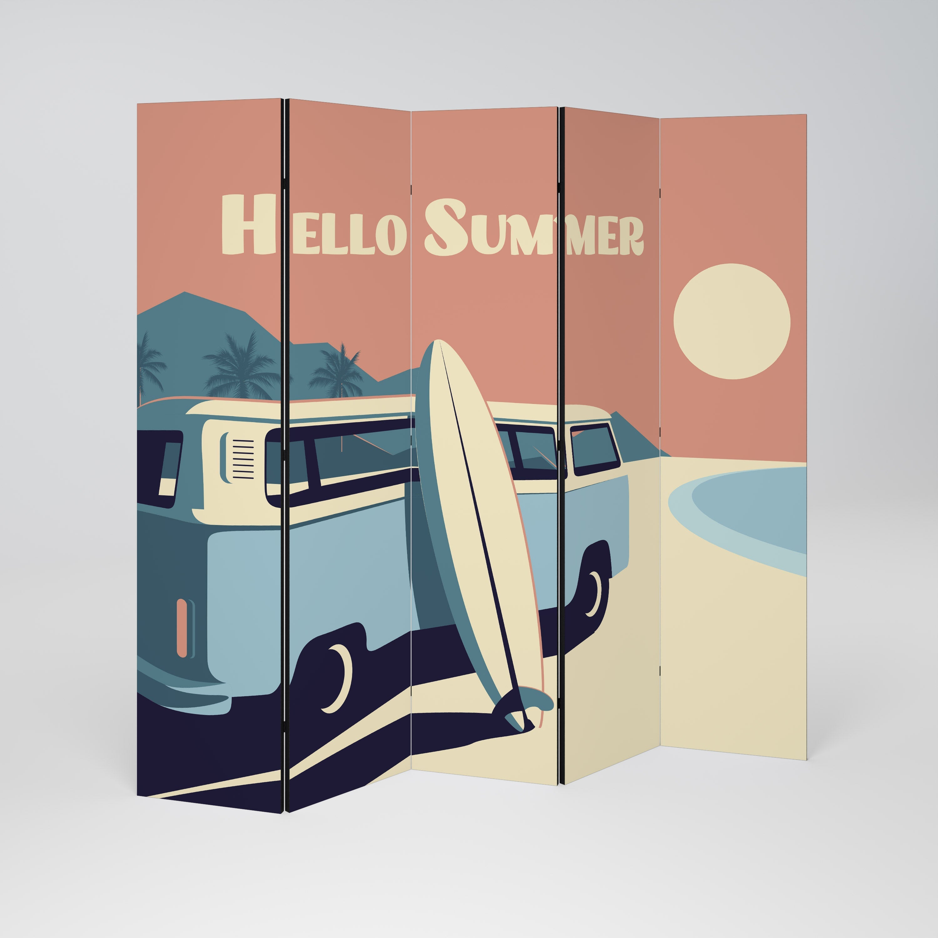HELLO SUMMER Διακοσμητικό διαχωριστικό δωματίου 5 πάνελ