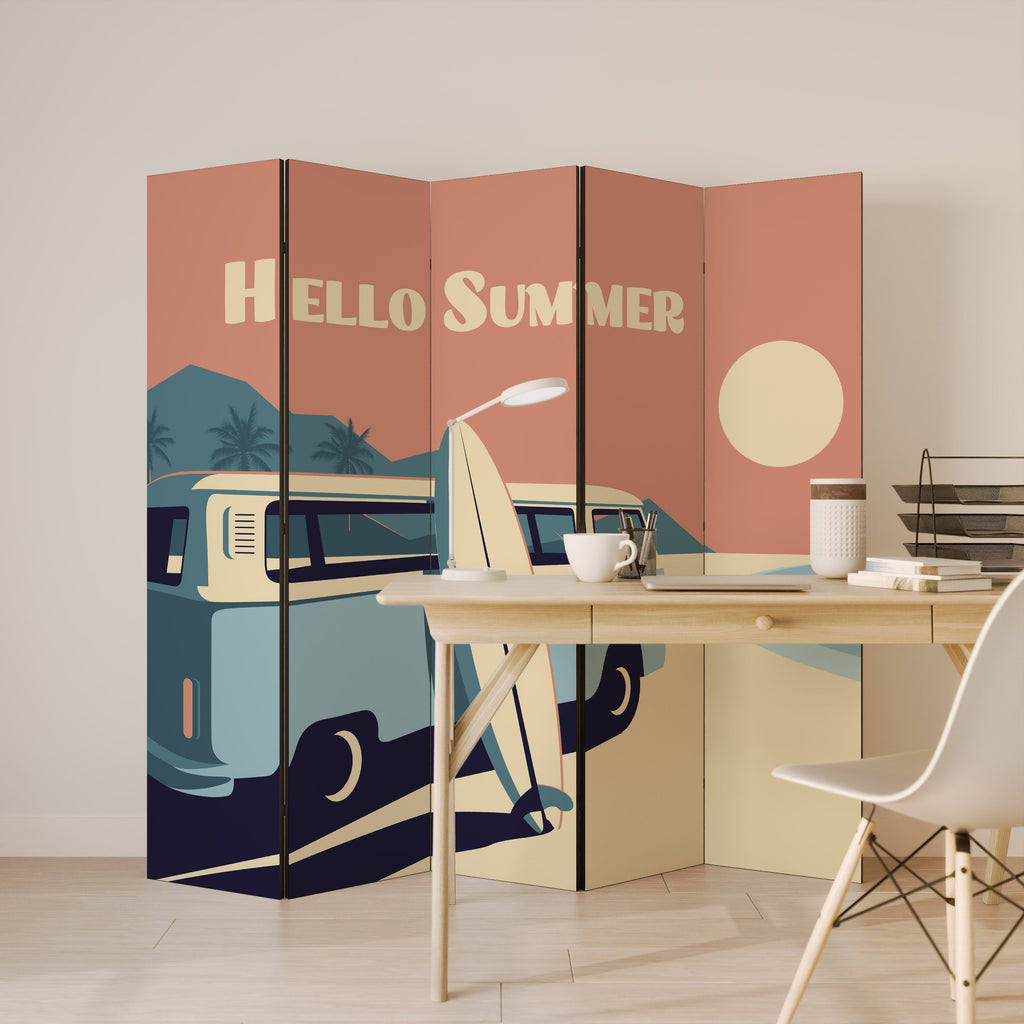 HELLO SUMMER Διακοσμητικό διαχωριστικό δωματίου 5 πάνελ