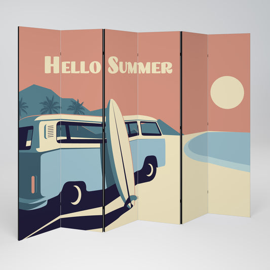 HELLO SUMMER Παραβάν με 6 πάνελ