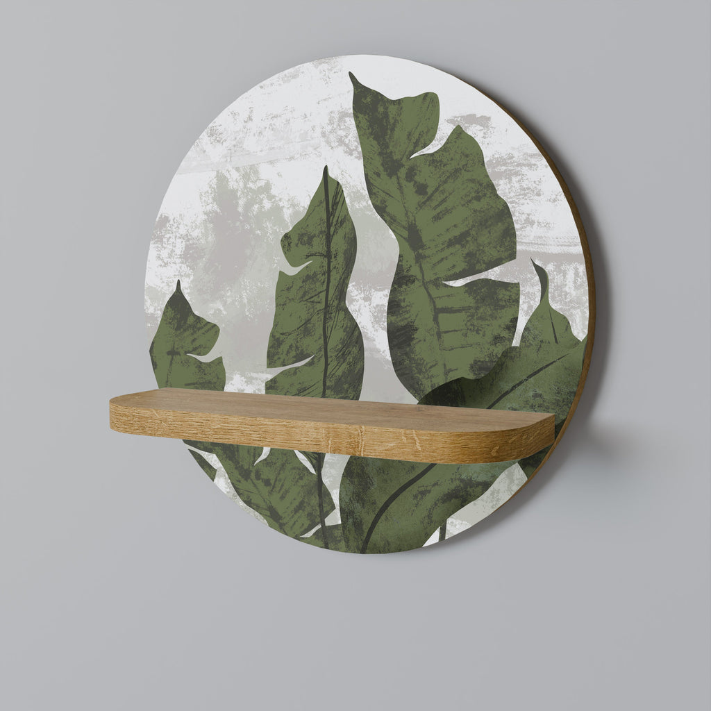 Στρογγυλό ράφι LEAF ECHO σε στιλ δρυός