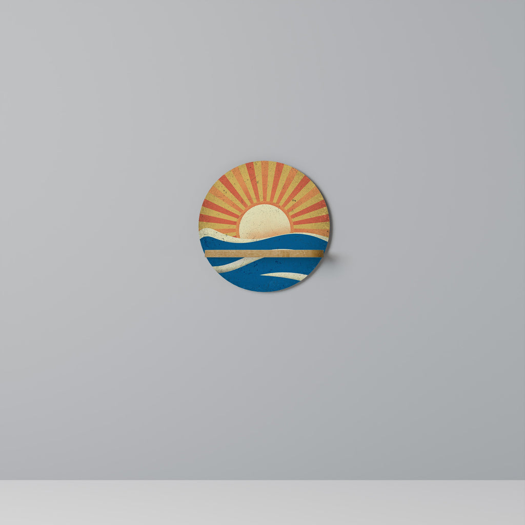 Στρογγυλό ράφι SUNNY SLIDE σε όψη δρυός