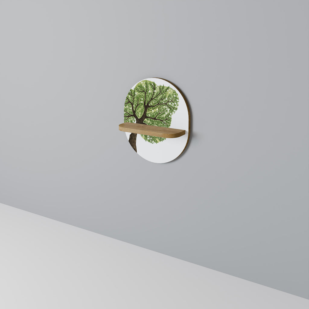 WILDERNESS DASH Oval Art Shelf In Oak Effect