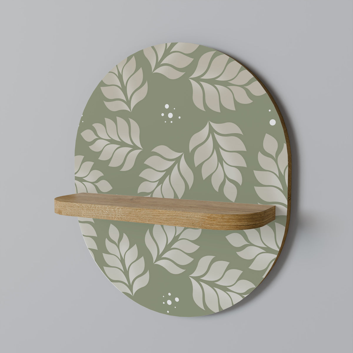 LEAVES ON GREEN Art Shelf
