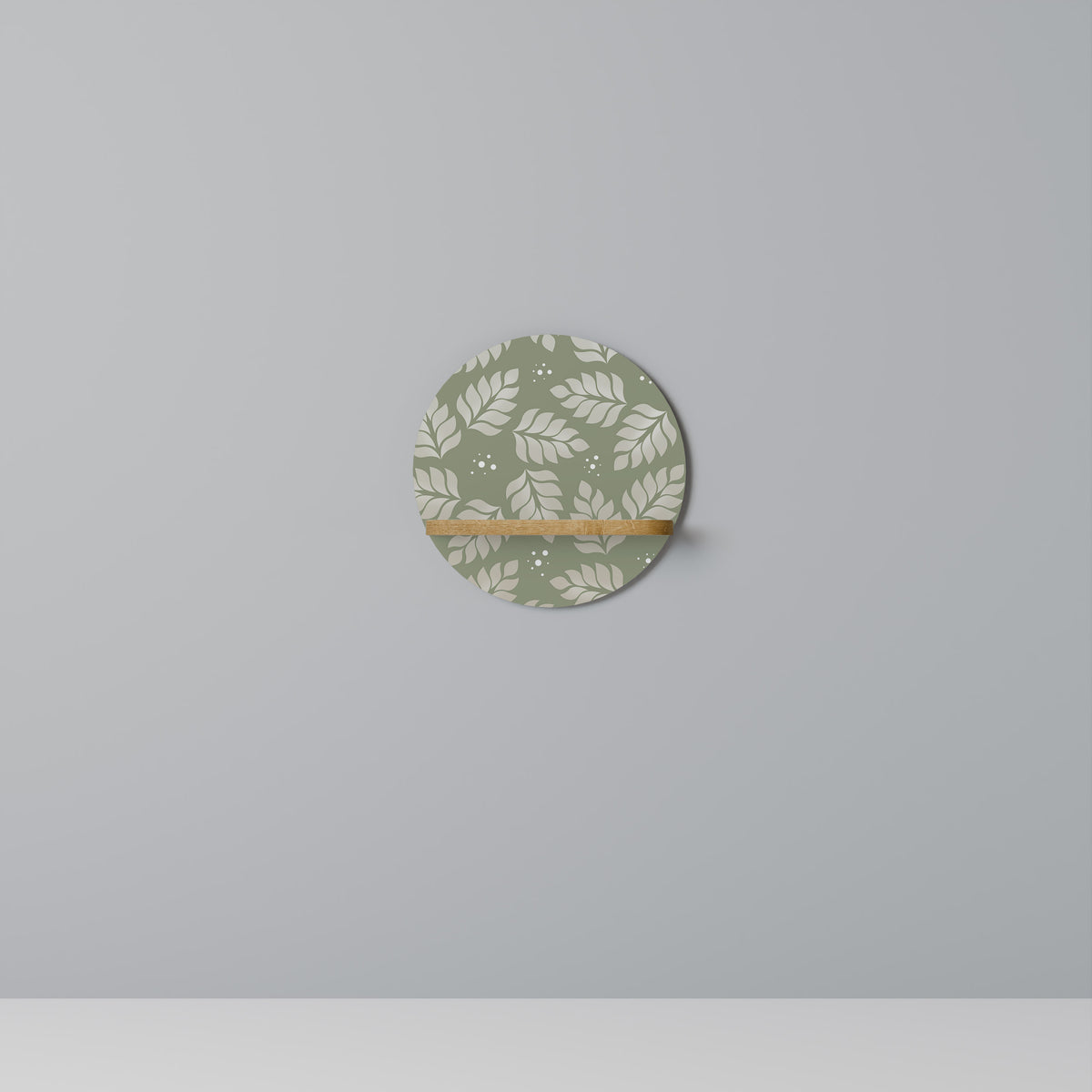 LEAVES ON GREEN Art Shelf