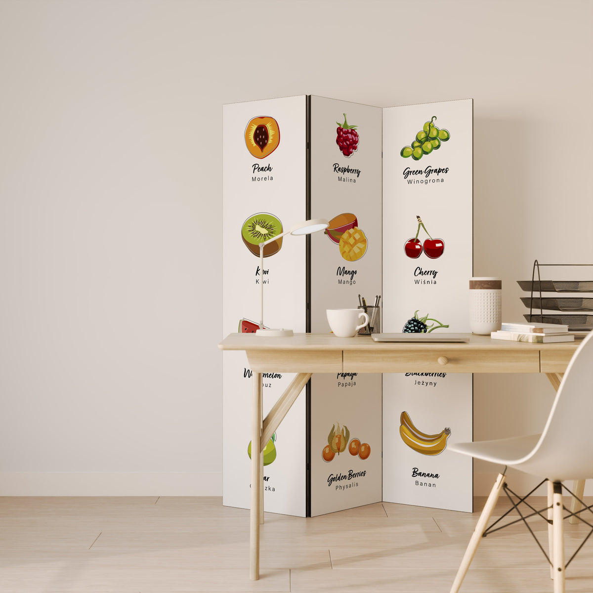 FRUIT LESSON Παραβάν με 3 πάνελ