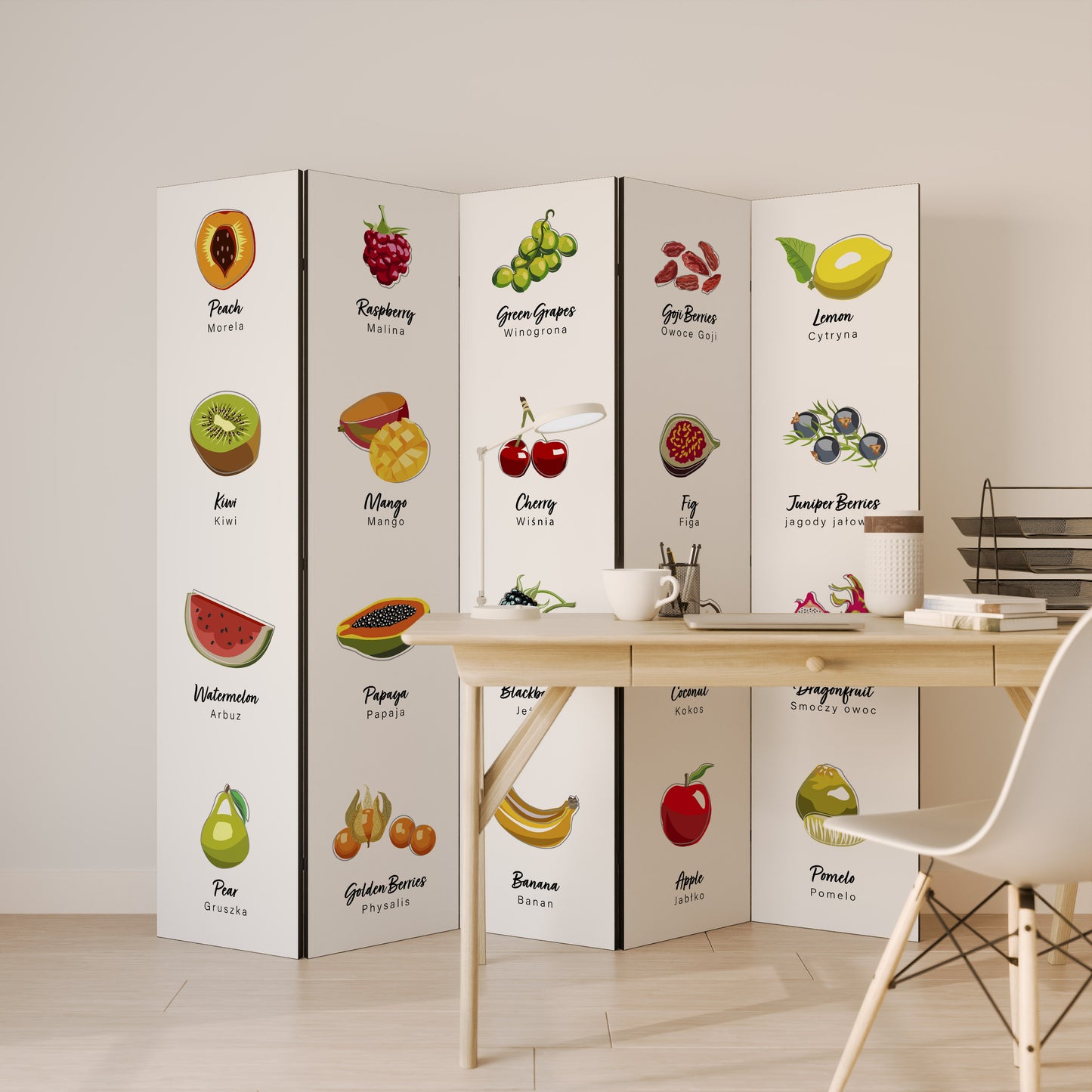 FRUIT LESSON Παραβάν με 5 πάνελ
