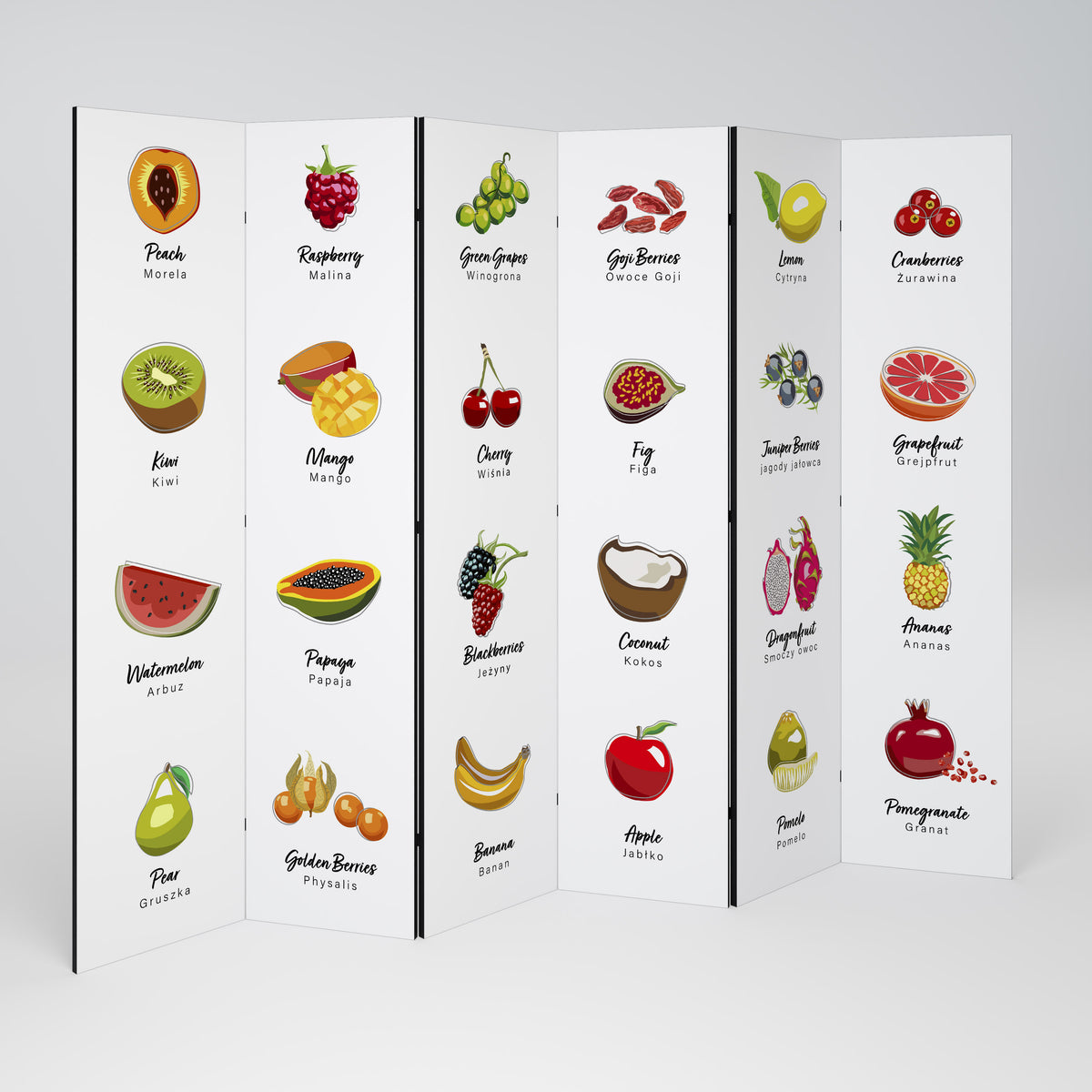FRUIT LESSON Παραβάν με 6 πάνελ