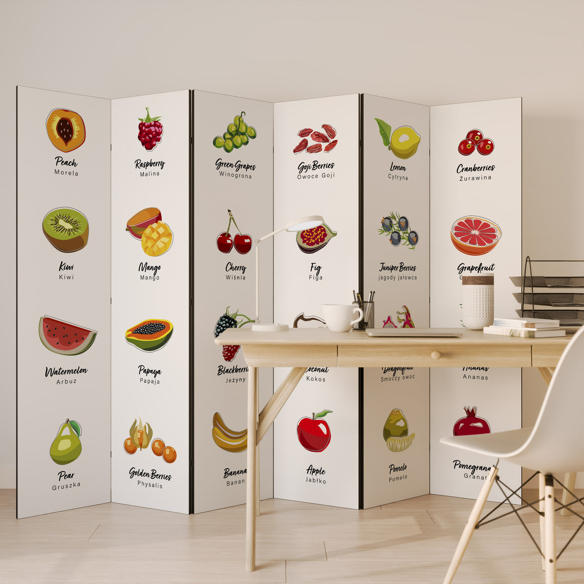 FRUIT LESSON Παραβάν με 6 πάνελ