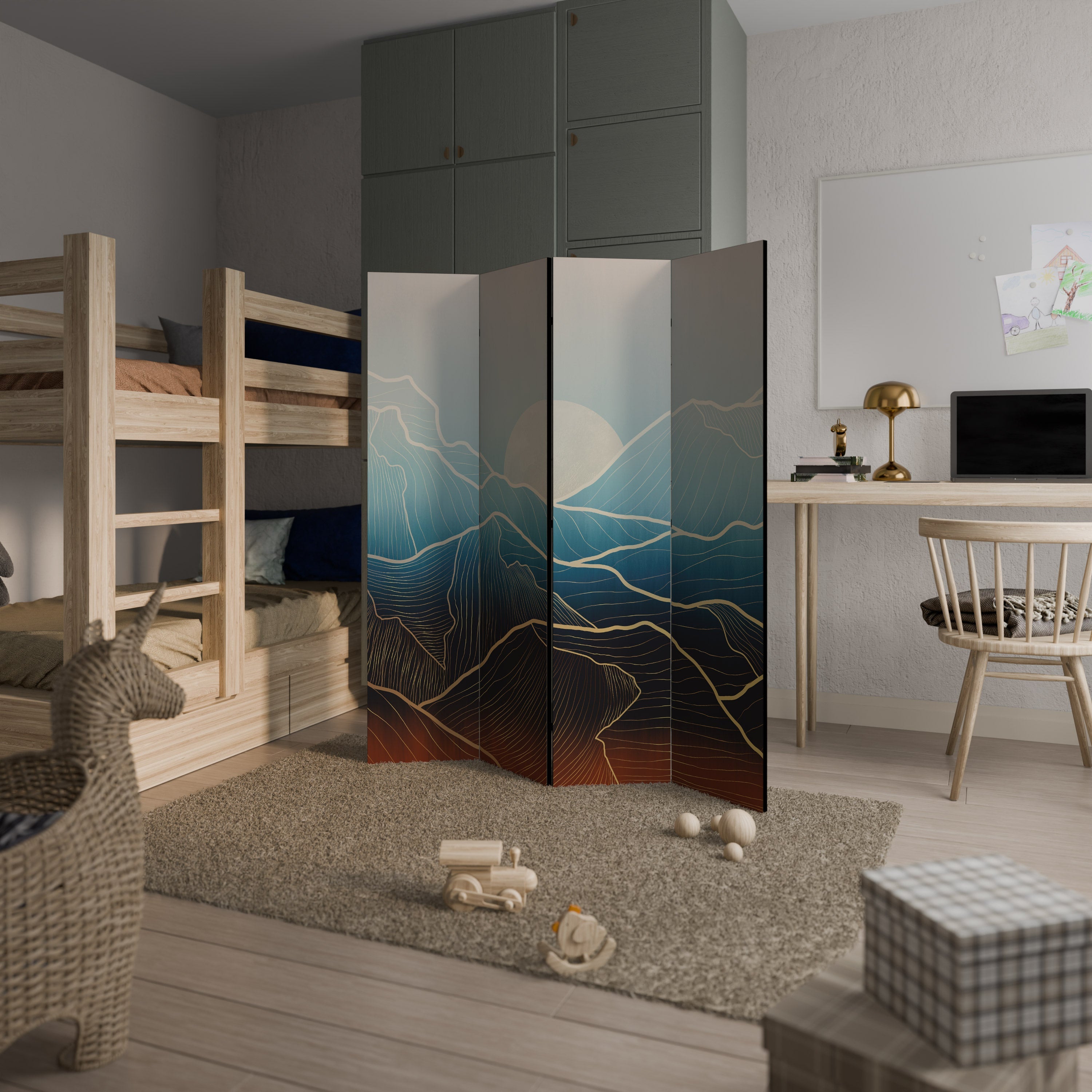 LUNAR SECRETS Decorative 4-Panel Room Divider